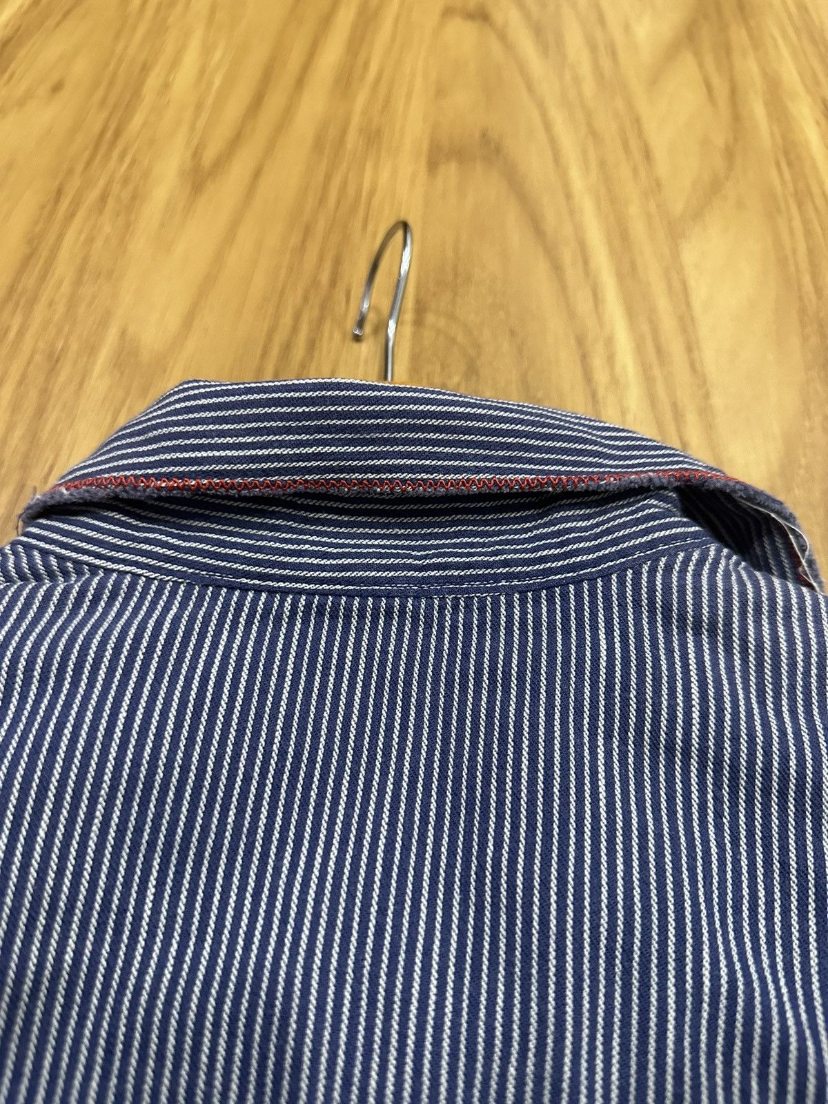 45rpm 45Rpm Metal Button Logo Hickory Stripes Shirt Fit XS Size US XS / EU 42 / 0 - 17 Thumbnail