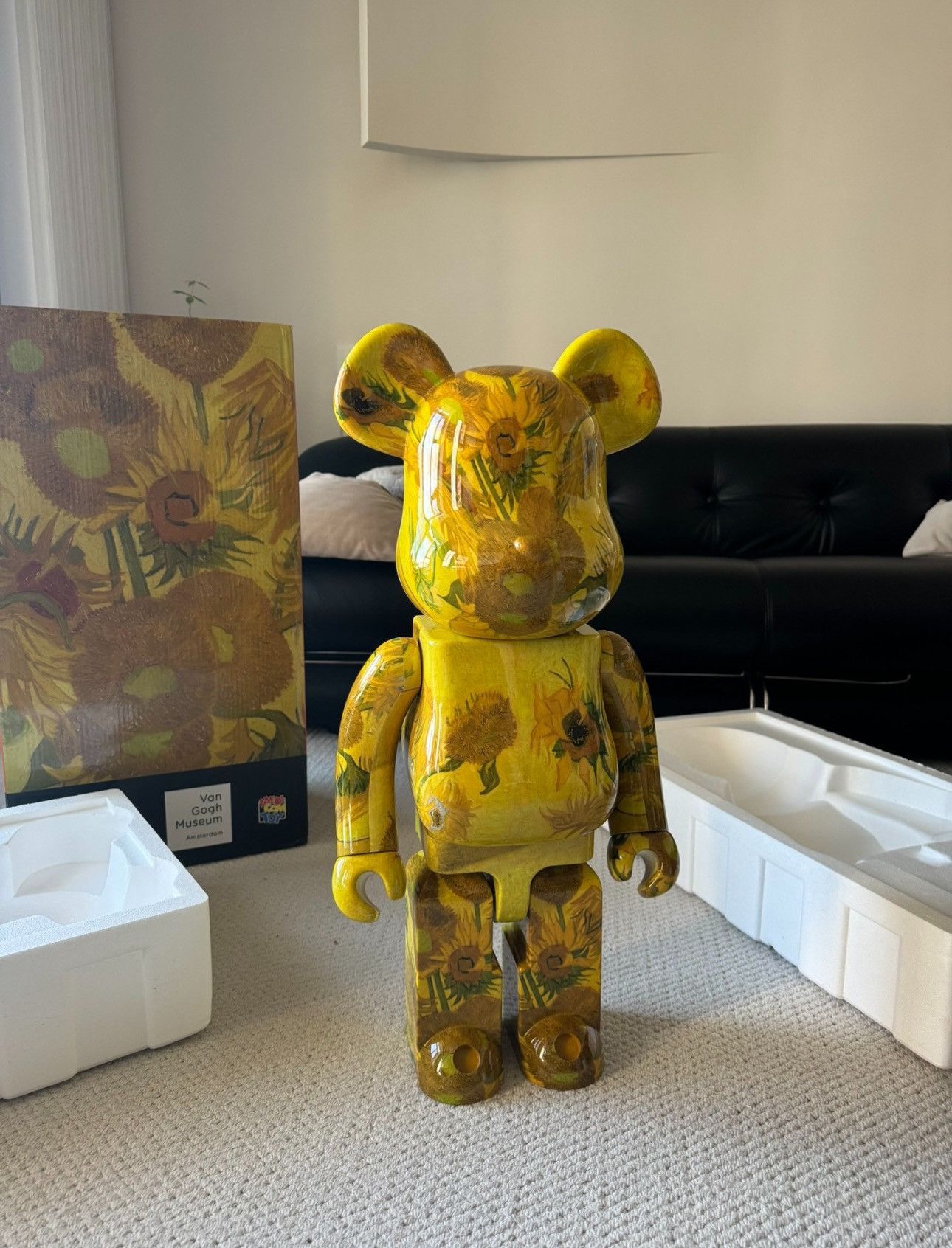 Medicom Toy Bearbrick Van Gogh Museum Sunflowers Yellow 1000% Size ONE SIZE - 1 Thumbnail