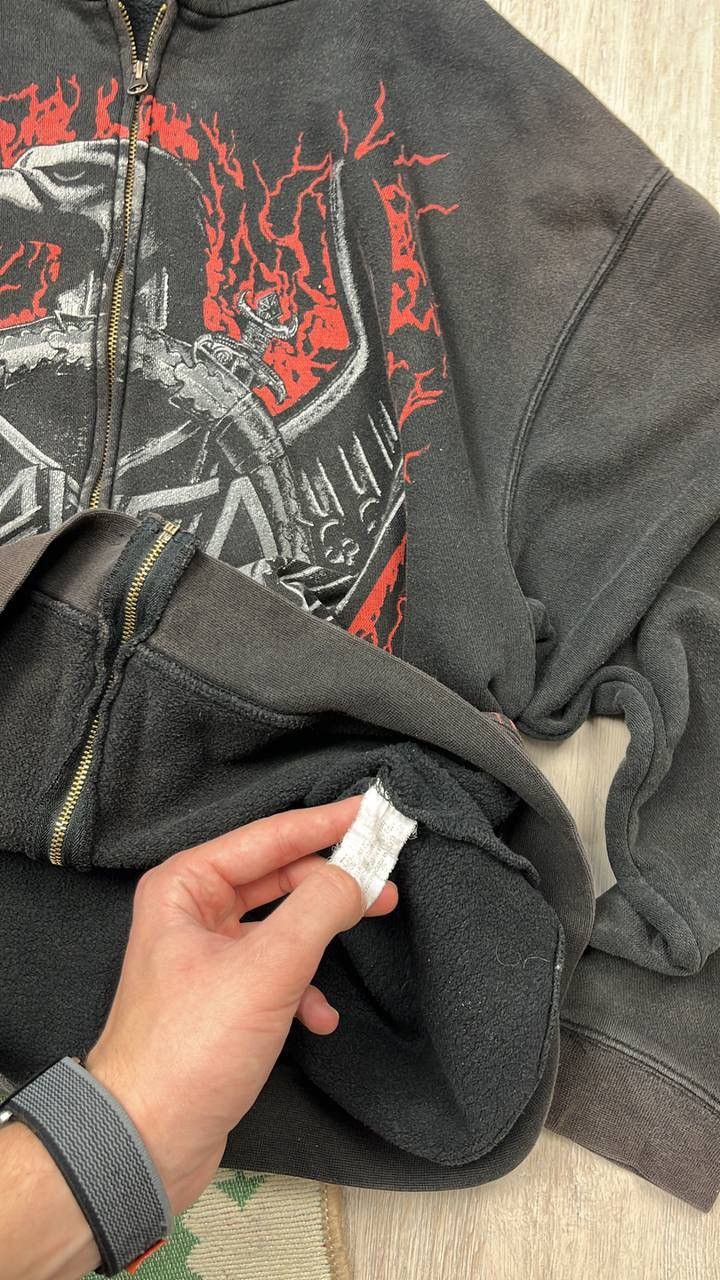 Japanese Brand × Slayer × Vintage Vintage Faded Slayer Zip Up Hype Hoodie Size US XL / EU 56 / 4 - 5 Thumbnail
