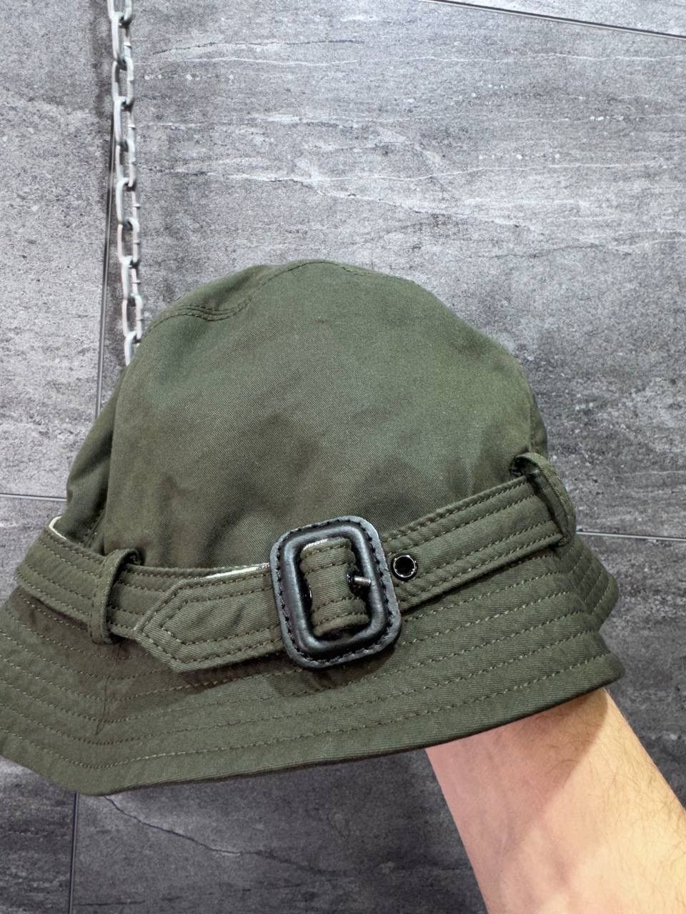 Burberry Burberry Green Cotton Bucket Hat Nova Check Lining Size M Size ONE SIZE - 1 Thumbnail