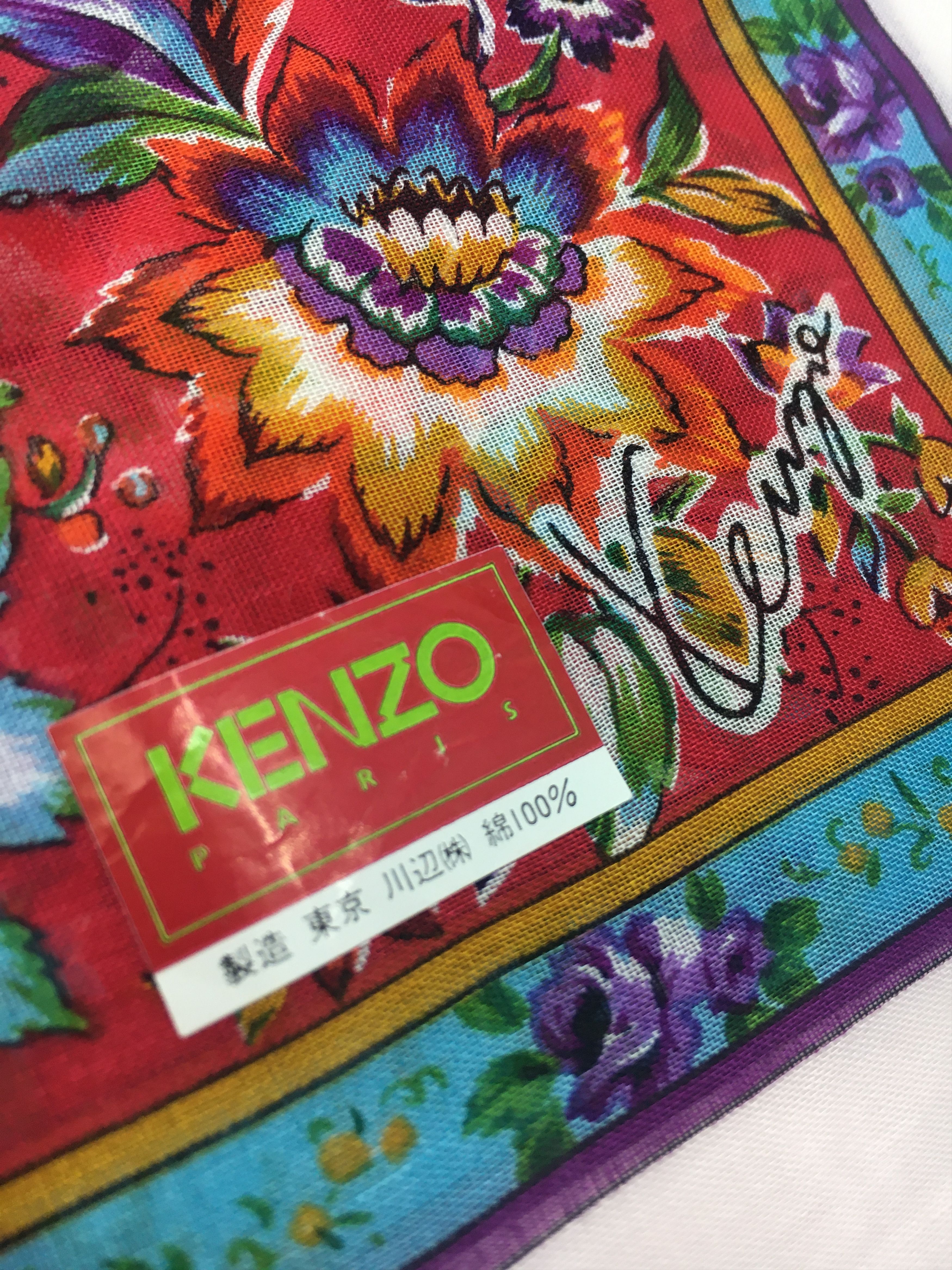 Kenzo Vtg Kenzo Floral Handkerchief Neckerchief Bandana HKC0009 Size ONE SIZE - 4 Thumbnail