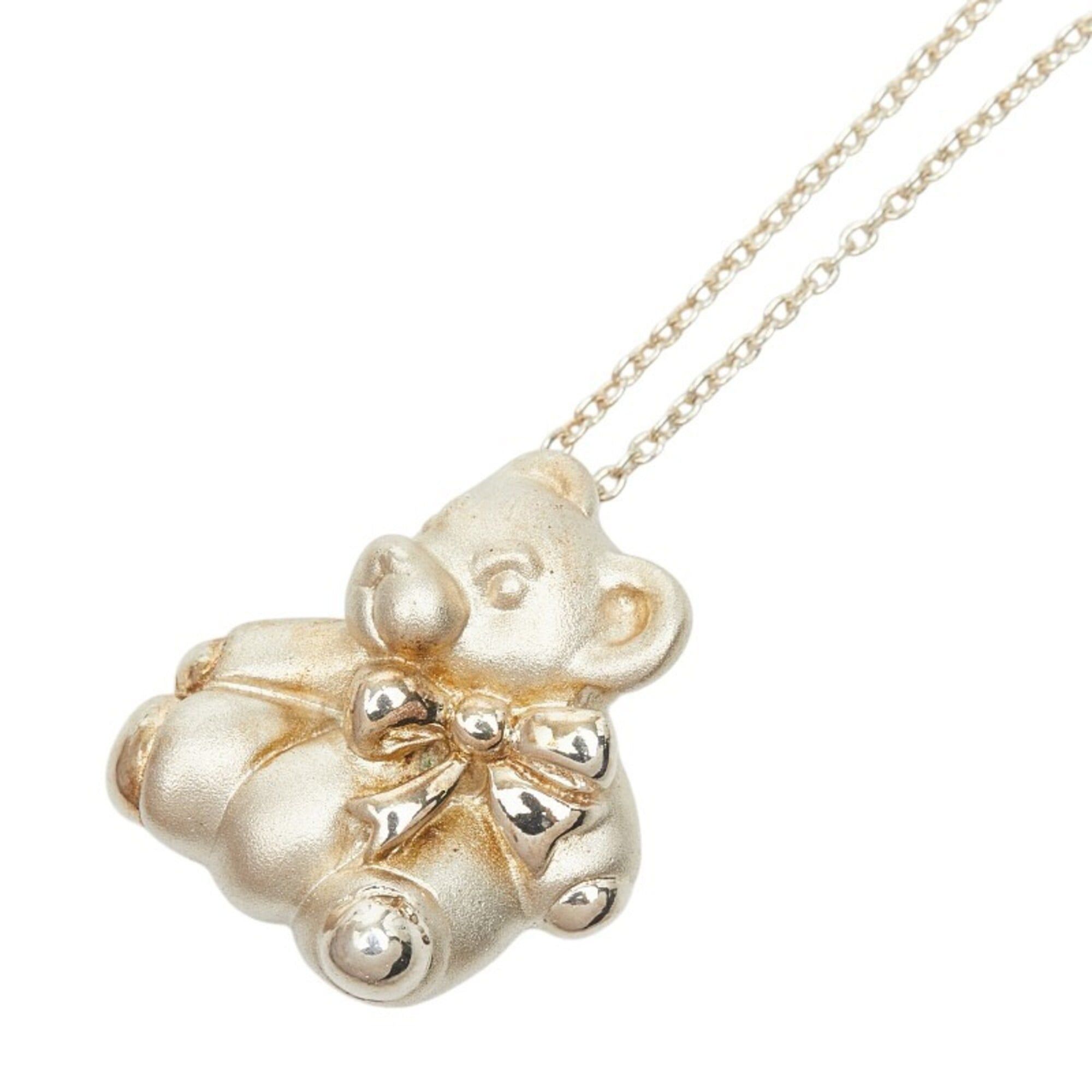 Tiffany & Co. Tiffany & Co. Teddy Bear Pendant Necklace, SV925 Silver, Women's. Size ONE SIZE - 1 Thumbnail