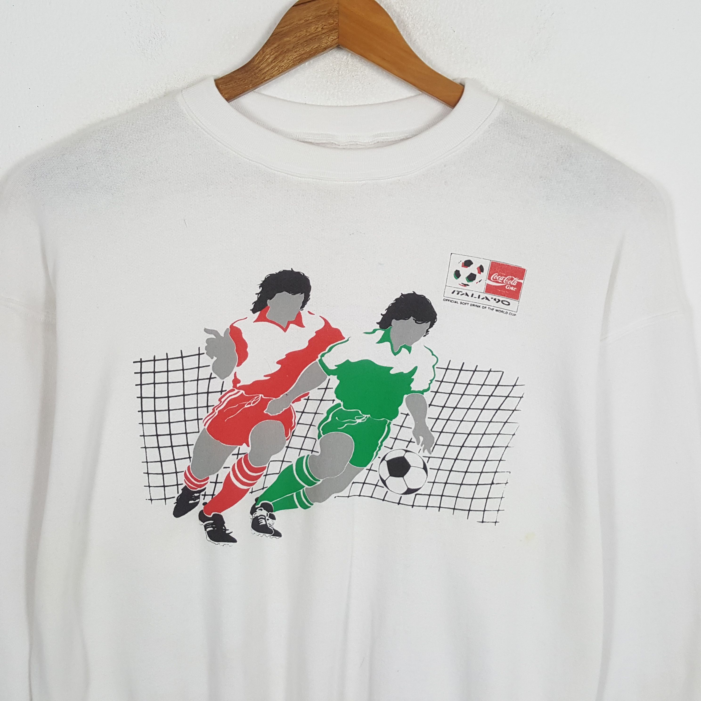 Coca Cola × Vintage Vintage COCA COLA WORLD CUP ITALIA 1990 Promo Sweatshirt Size US XL / EU 56 / 4 - 2 Thumbnail