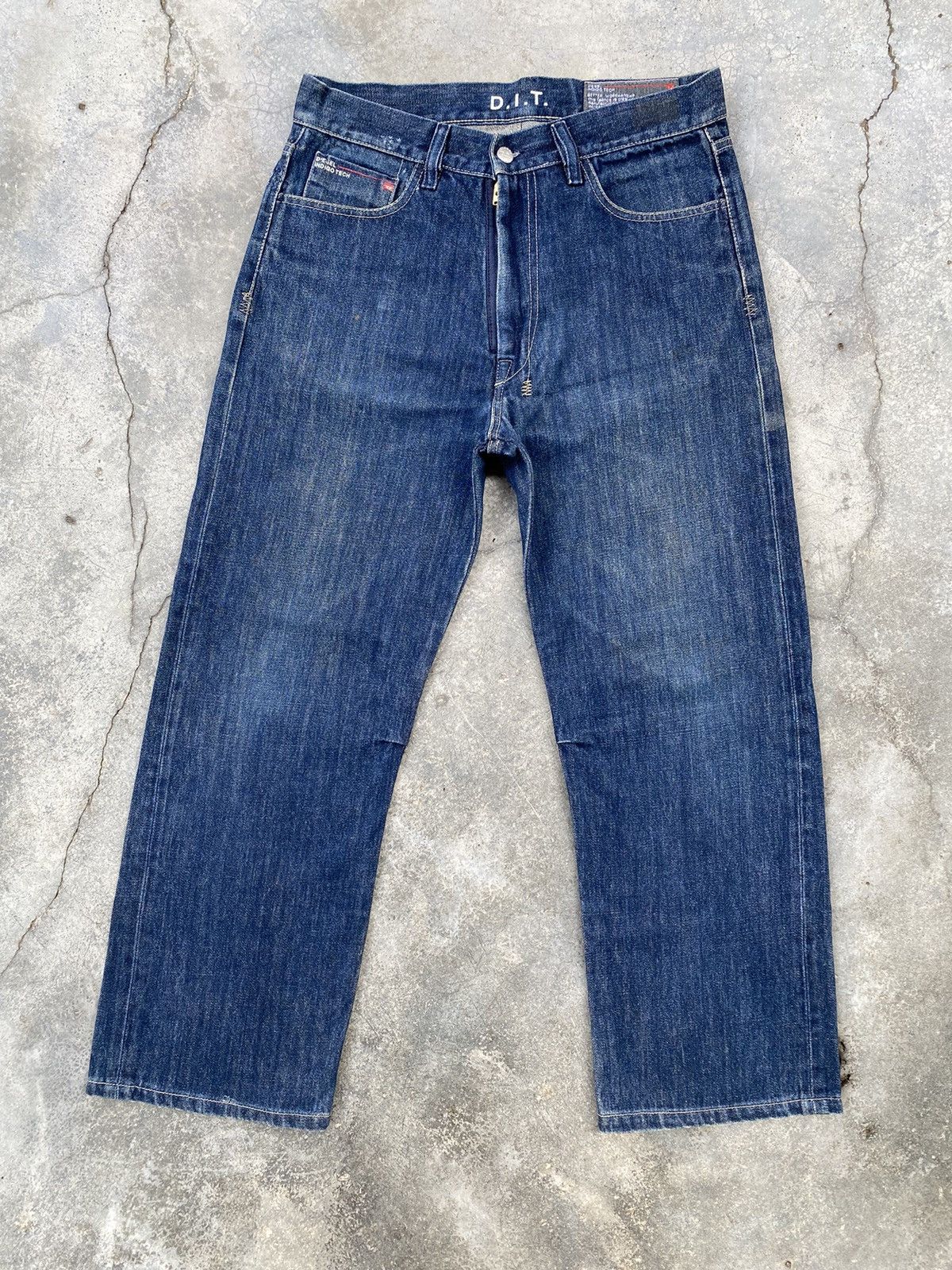 image of Vintage Y2K Diesel Distressed Denim Pants in Blue, Men's (Size 30)