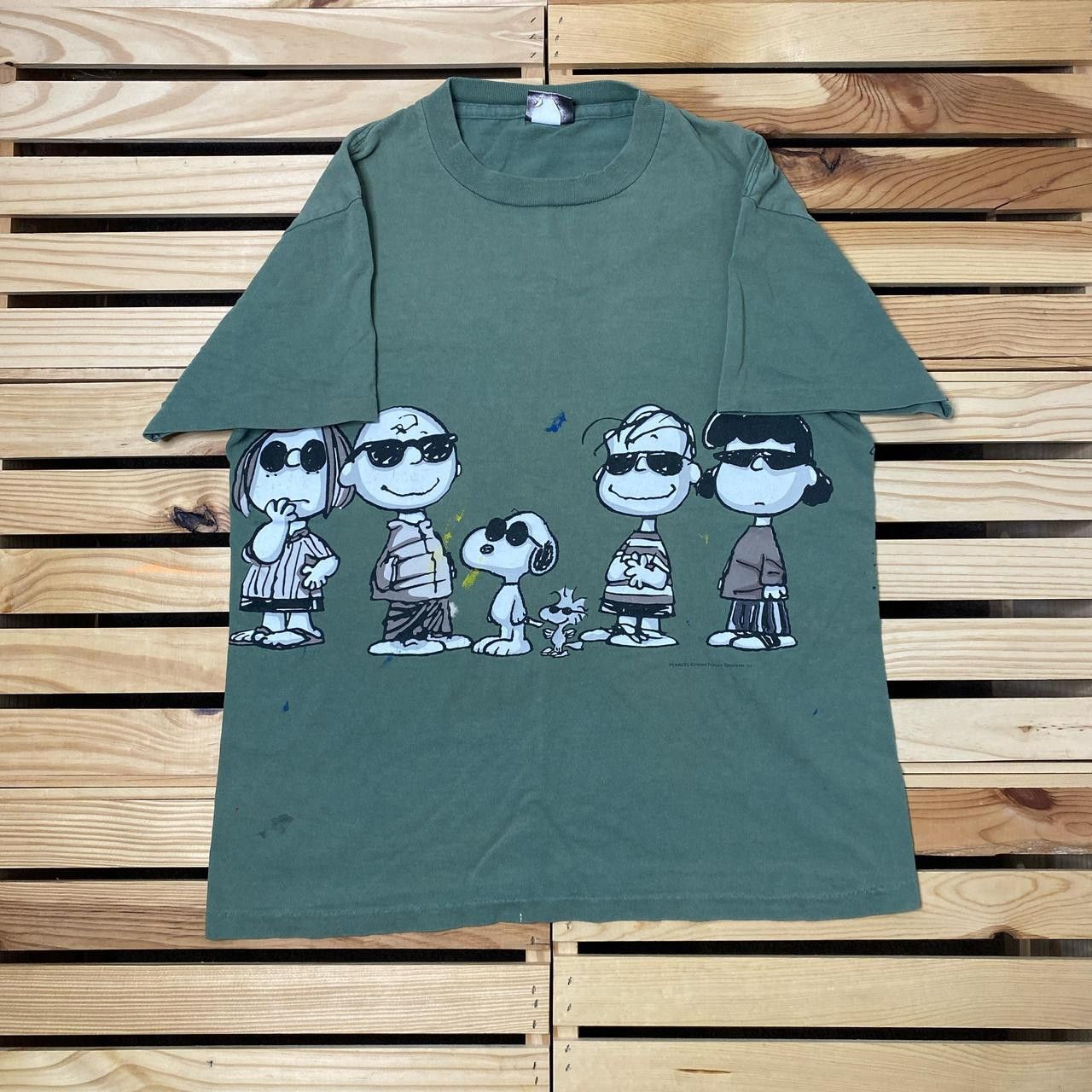 Changes Vintage Peanuts Green Charlie Brown Cartoon Tee Size Medium Size US M / EU 48-50 / 2 - 1 Thumbnail