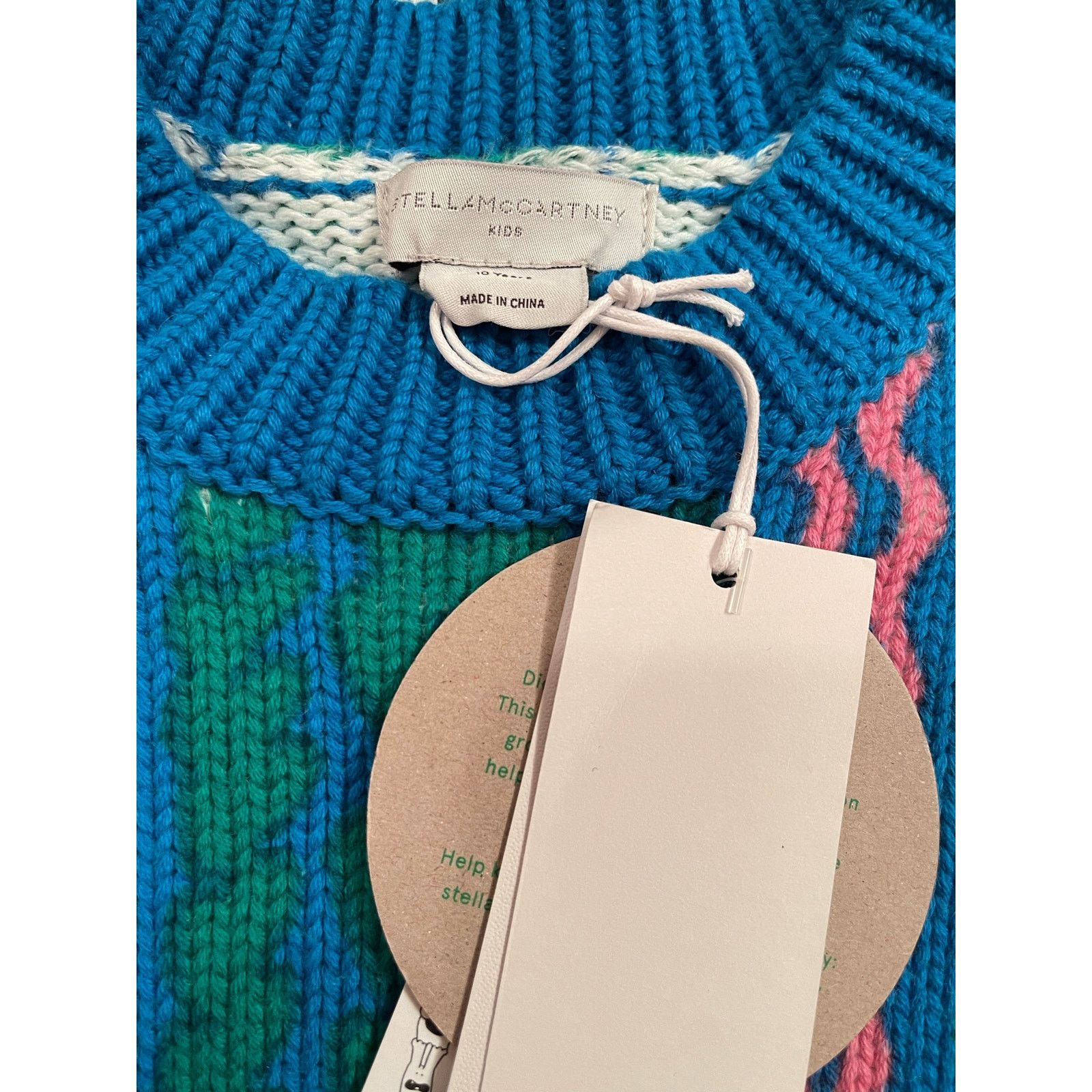 Stella McCartney Stella McCartney Kids Comic Cotton and Wool Sweater 10y, NWT Size L / US 10 / IT 46 - 3 Thumbnail