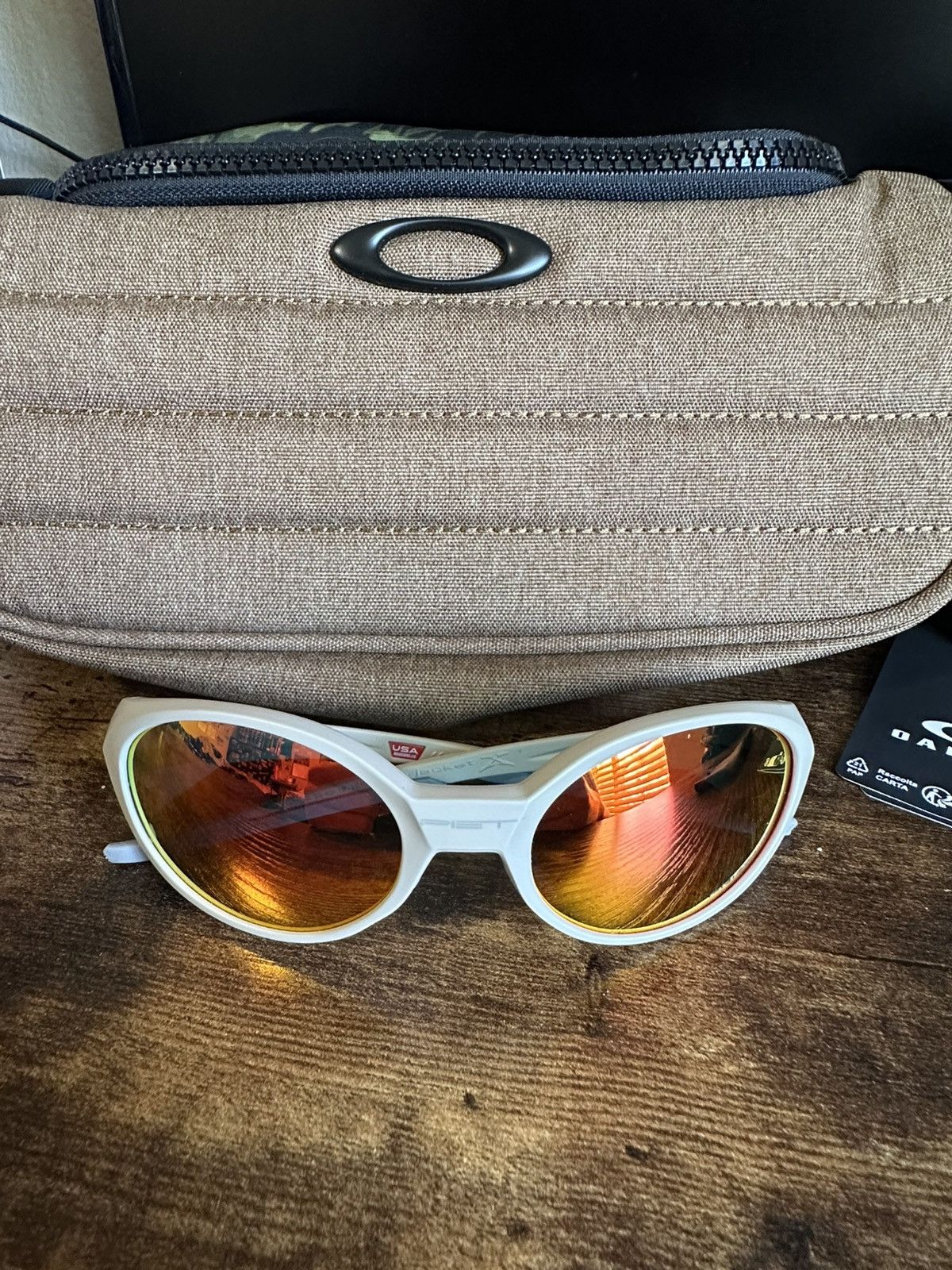Oakley OAKLEY EYE JACKET SUNGLASSES PEARL WHITE VINTAGE
