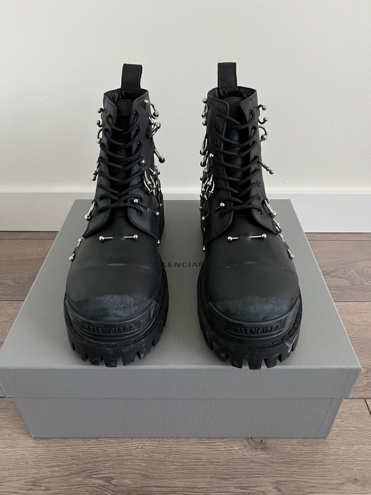 Balenciaga Balenciaga Leather Strike Piercing Boot 45 Size US 12 / EU 45 - 7 Thumbnail