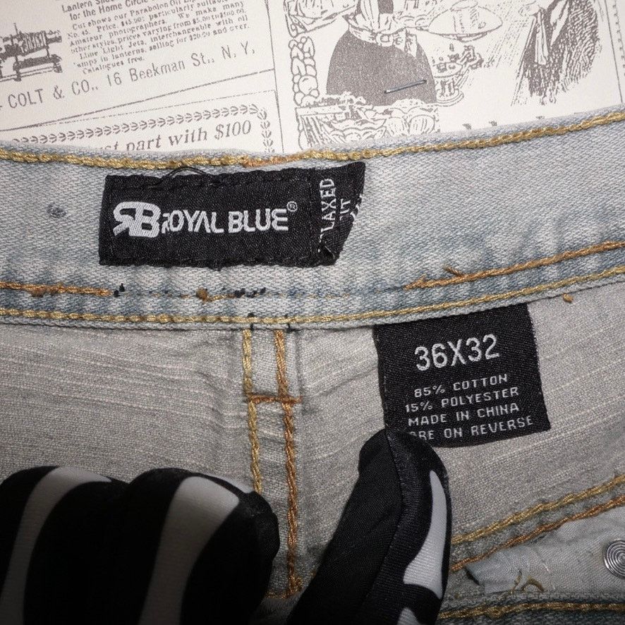 Vintage 36x32 - Vintage Y2K royal blue super washed out faded jorts Size US 36 / EU 52 - 3 Thumbnail