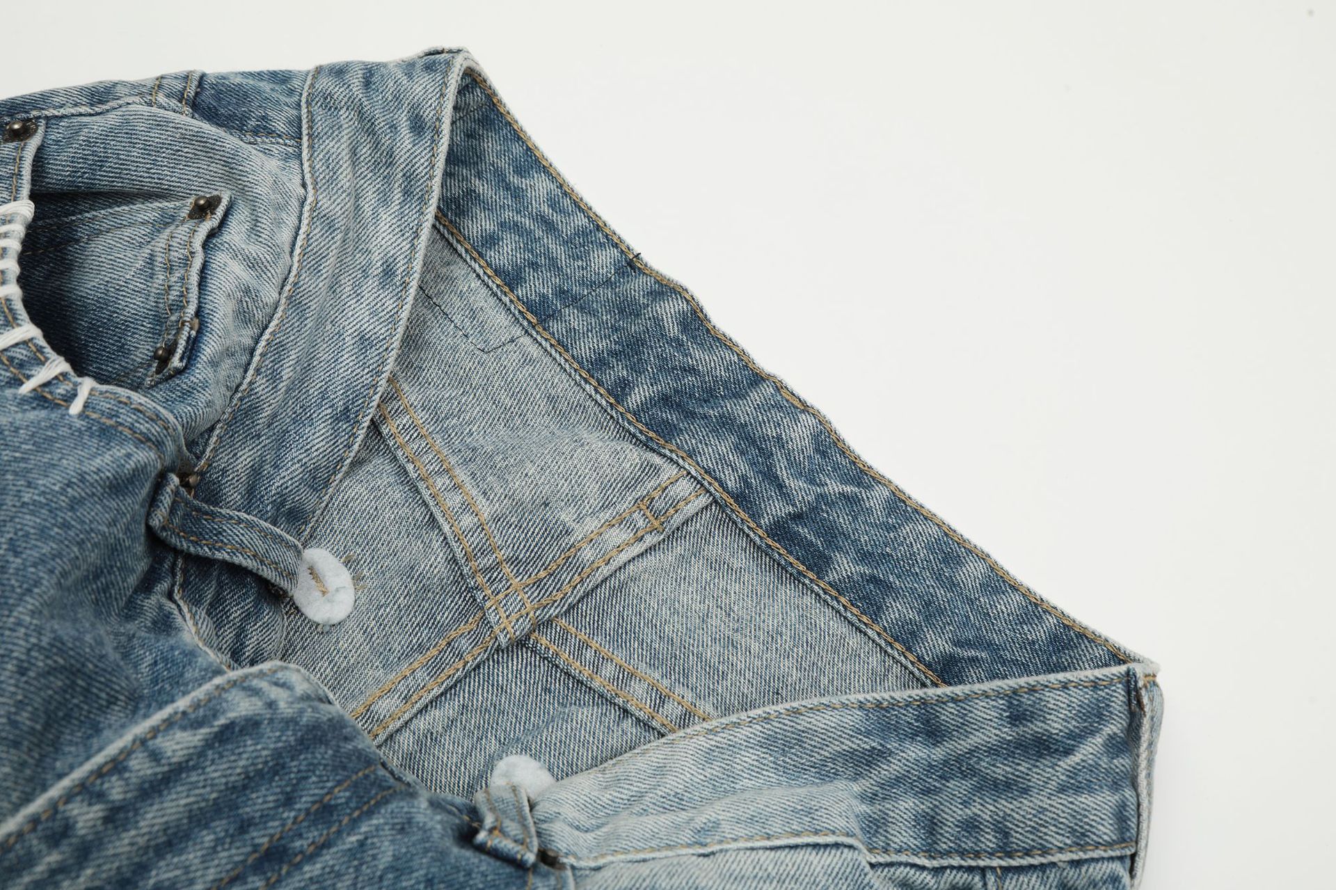 Japanese Brand High street washed loose wide-leg ink-splashed flared jeans Size US 32 / EU 48 - 4 Thumbnail