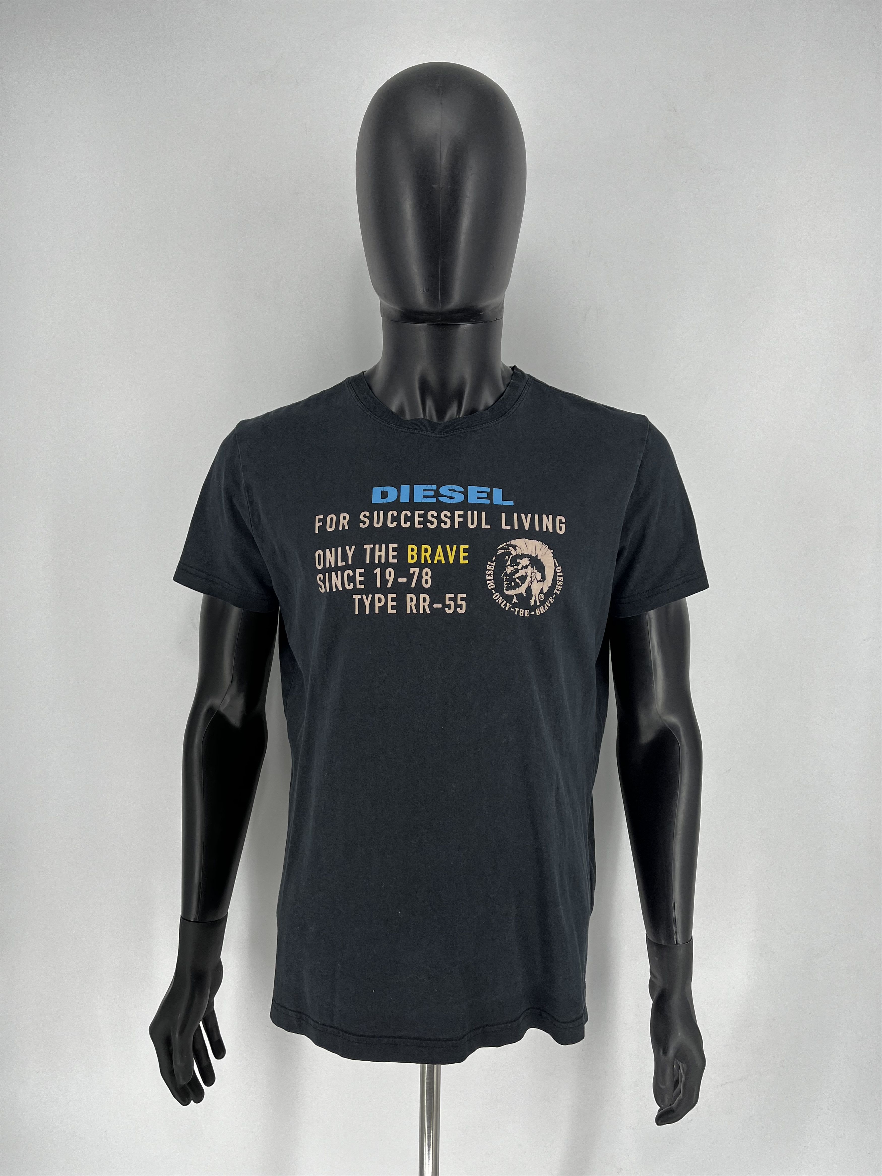 Diesel × Vintage Vintage 90s Diesel Printed Logo Faded T-Shirt Avant Garde Size US L / EU 52-54 / 3 - 2 Thumbnail