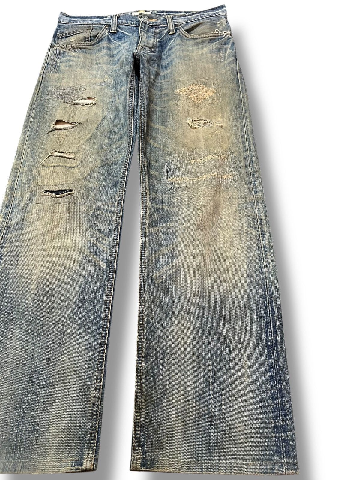 Edwin Vintage Edwin Exclusive Vintage Mudwash Patchwork Denim Size US 33 - 4 Thumbnail