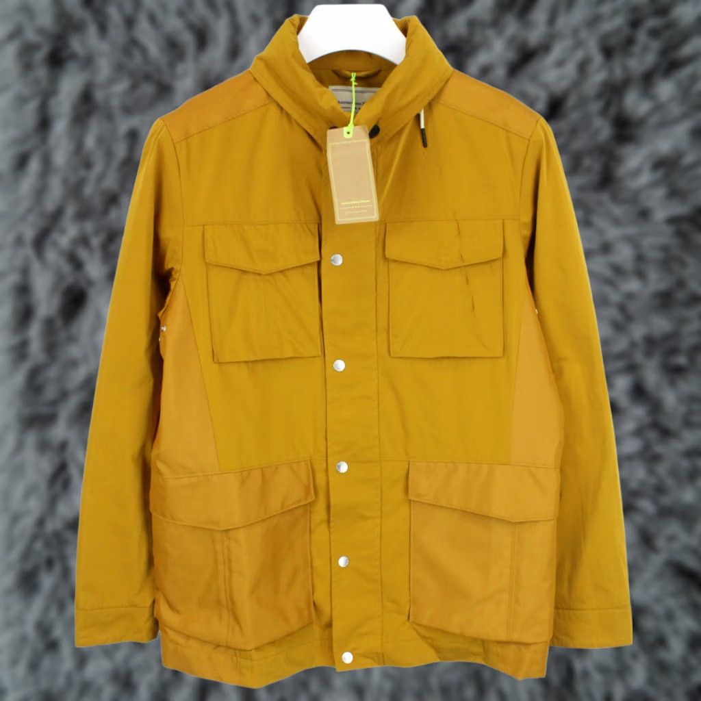 Scotch & Soda SCOTCH & SODA Jacket Men's LARGE Full Zip Hidden Hood Drawstring Waist Mustard Regular Size Mens Size US L / EU 52-54 / 3 - 1 Thumbnail