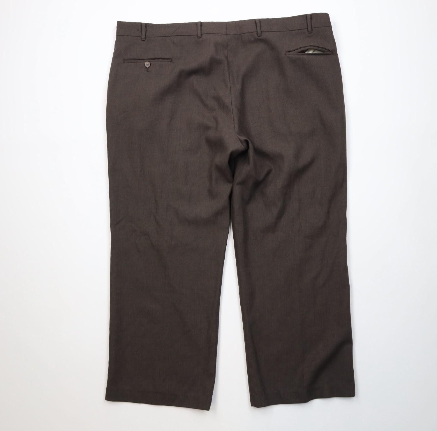 Vintage Vintage 70s Streetwear Wool Wide Leg Chino Pants Brown USA Size US 44 / EU 60 - 8 Thumbnail