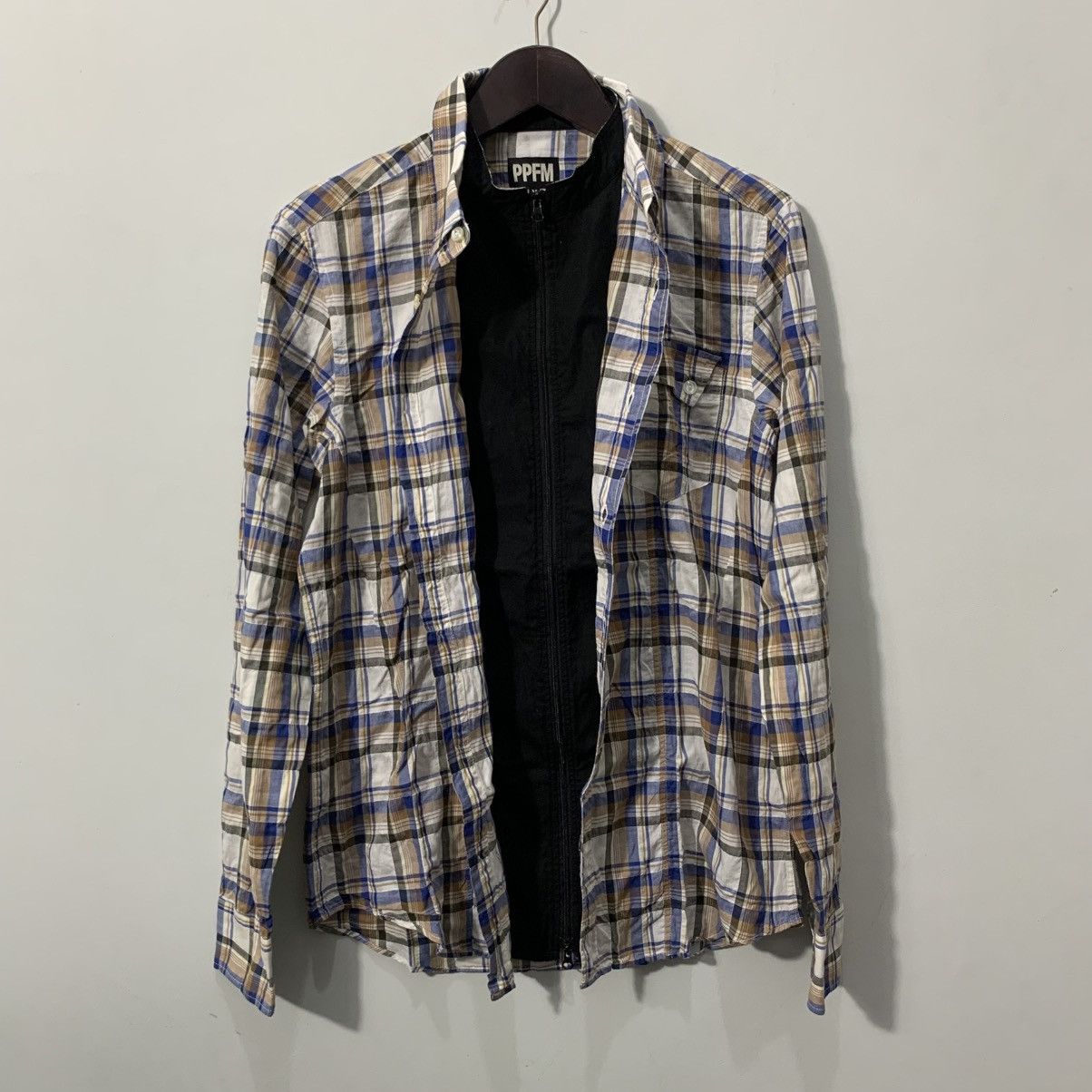 PPFM 2000s PPFM Double Layer Plaid Shirt Size US M / EU 48-50 / 2 - 2 Thumbnail