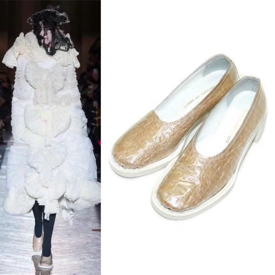 Comme des Garcons CDG 15SS Runway PVC-Kraft Paper Mary Jane Heels 38/39 Size US 7.5 / IT 37.5 - 2 Thumbnail