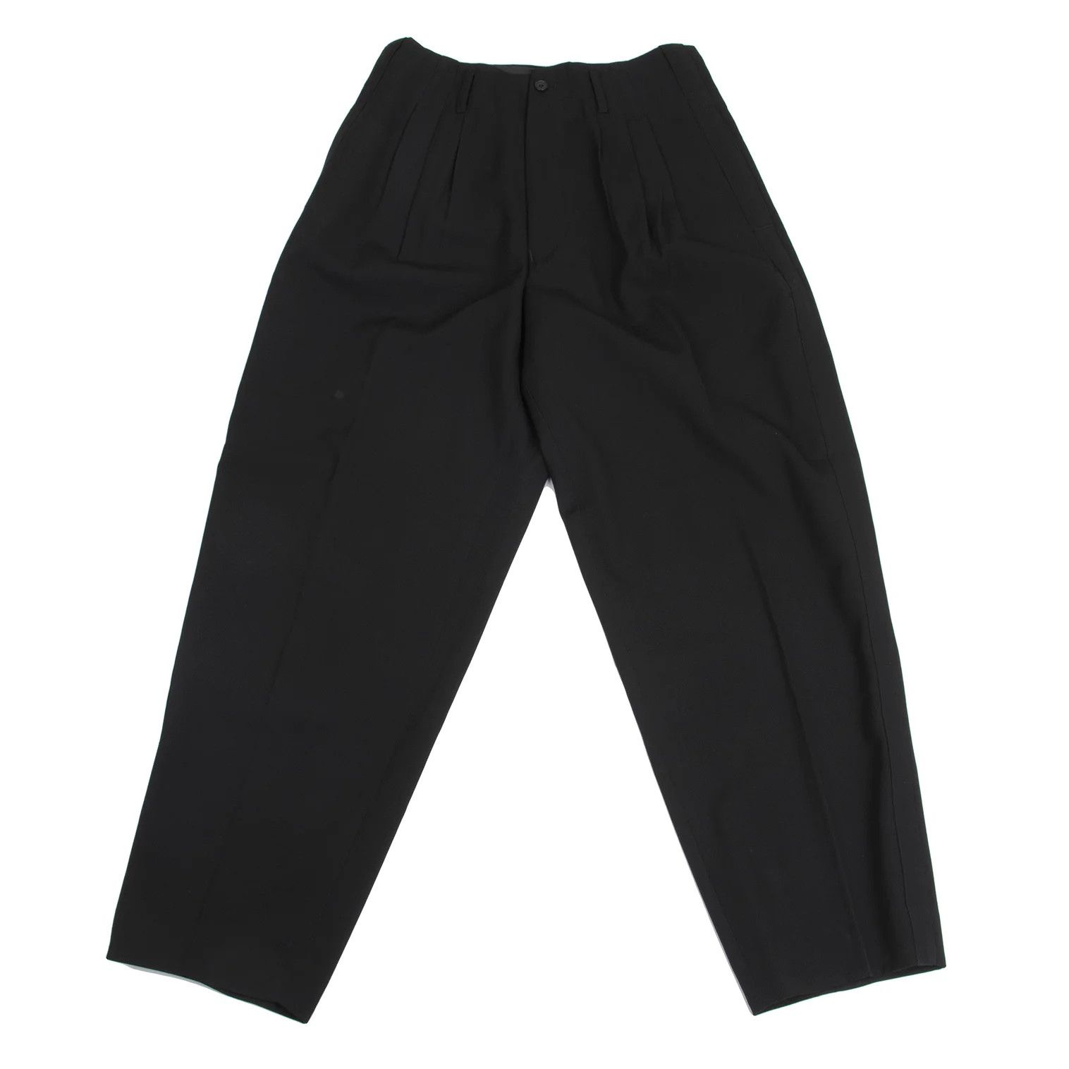 Yohji Yamamoto Yohji Yamamoto Wool Gabardine Pleated Pants Size US 36 / EU 52 - 1 Thumbnail