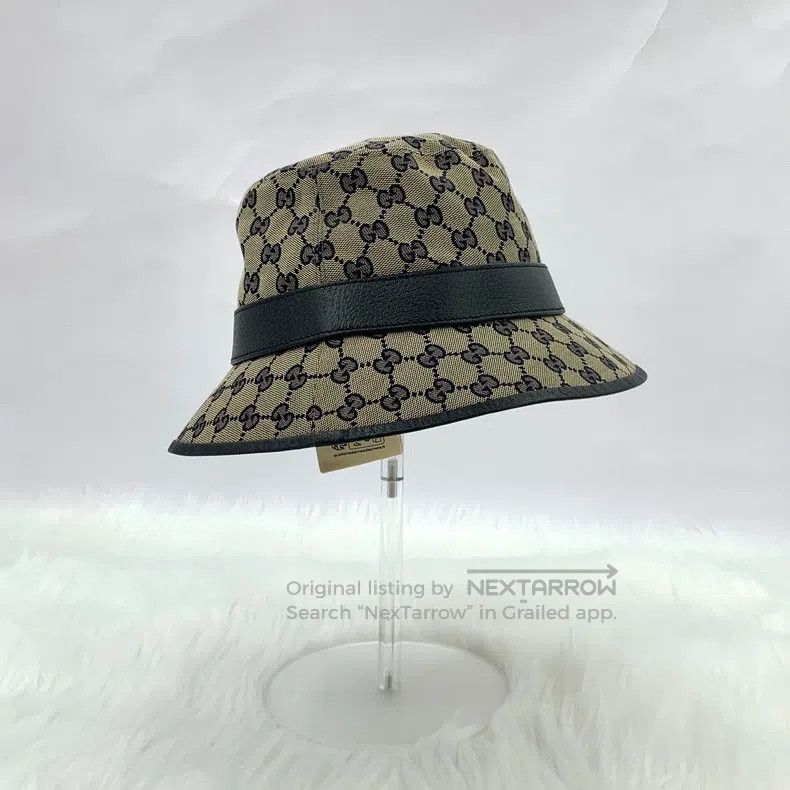 Gucci gucci SizeM Ebony logo jacquard full print casual fisherman Size ONE SIZE - 2 Thumbnail