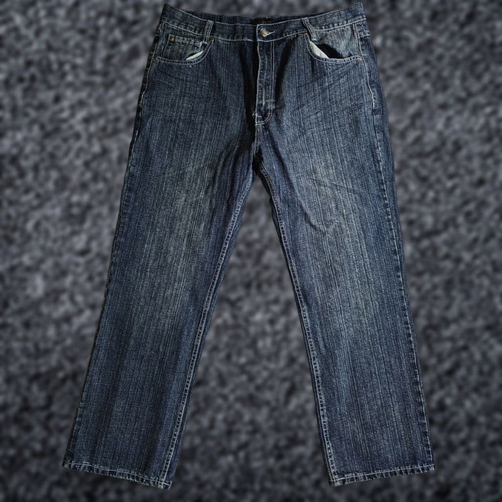 Phat Farm VINTAGE Phat Premium Phat Farm Embroidered Denim Jeans Mens 40x32 Wide Leg Size US 40 / EU 56 - 1 Thumbnail