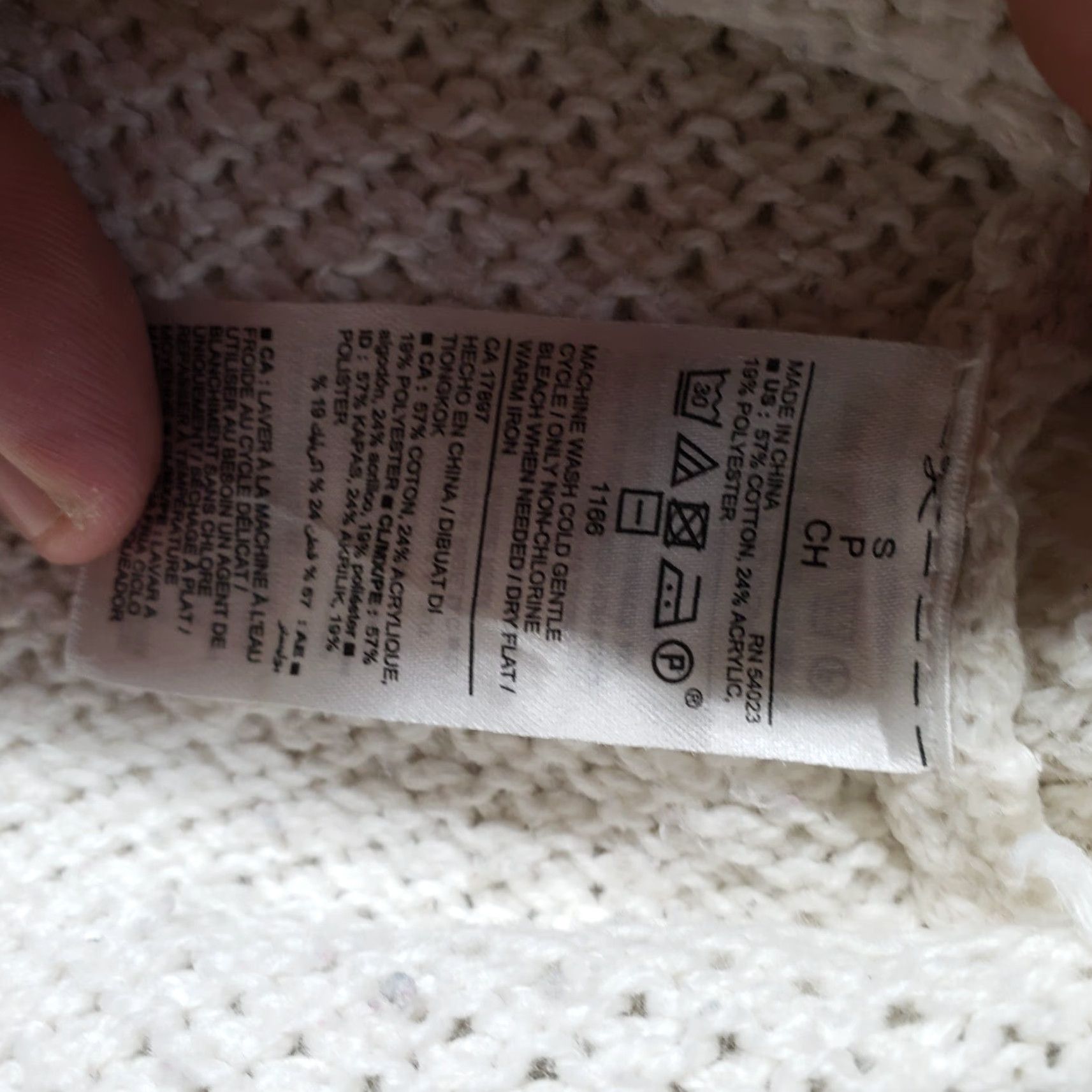 Old Navy Old Navy Sweater Women S Small Solid White Long Sleeve Pullover Knit Cotton Regular Knit Shirt Size S / US 4 / IT 40 - 3 Thumbnail