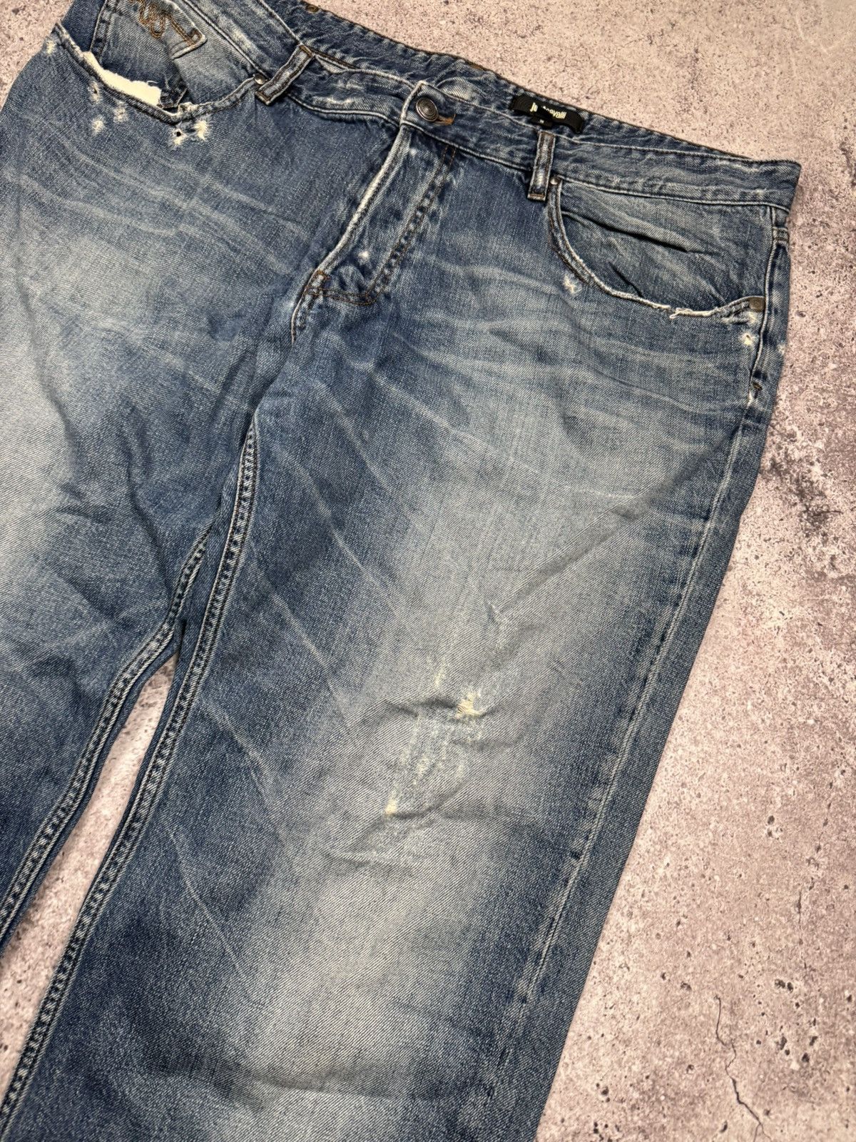 Just Cavalli 00ʼs Roberto Just Cavalli Y2K Boot Cut Baggy Jeans Pants Size US 40 / EU 56 - 4 Thumbnail