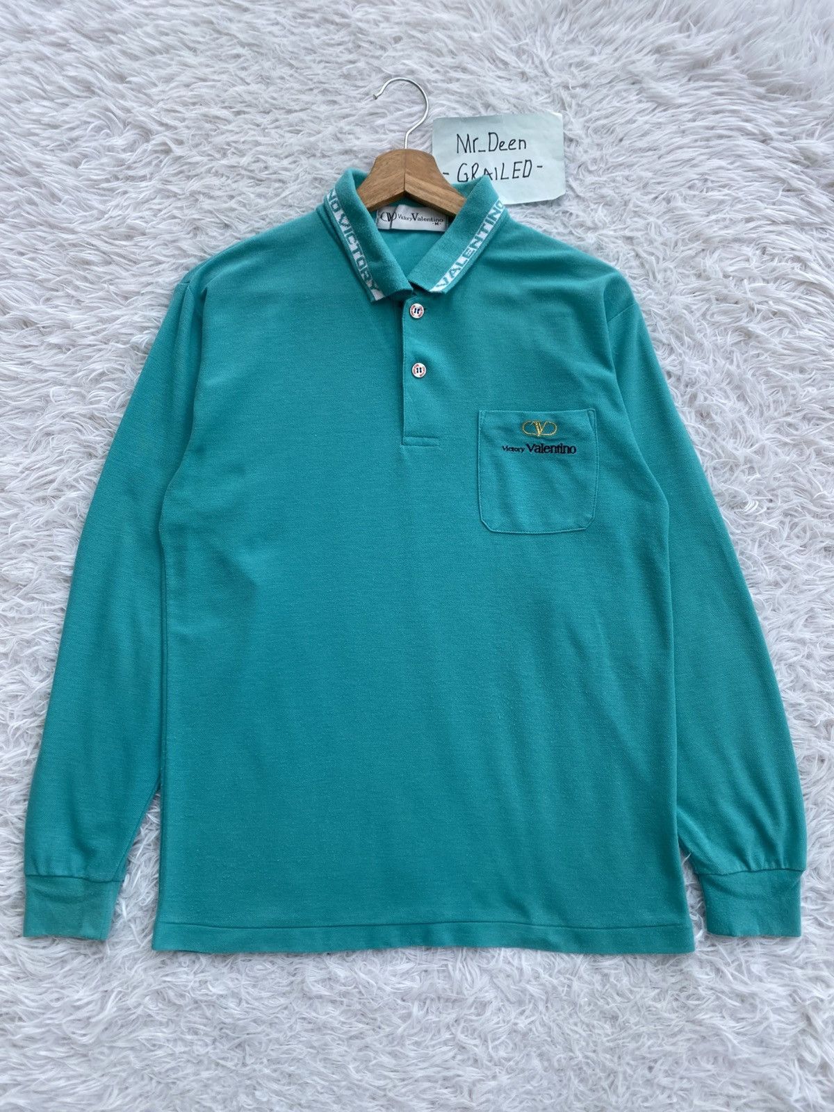 Valentino Rare Vintage Victory Valentino Longsleeve Polo Size US M / EU 48-50 / 2 - 1 Thumbnail
