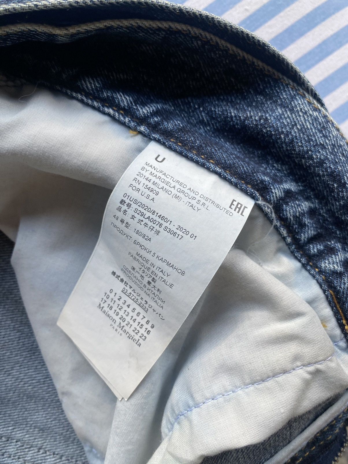 Maison Margiela Galliano for Maison Margiela Slit Belted Denim Jeans Co-ed Size US 34 / EU 50 - 13 Thumbnail