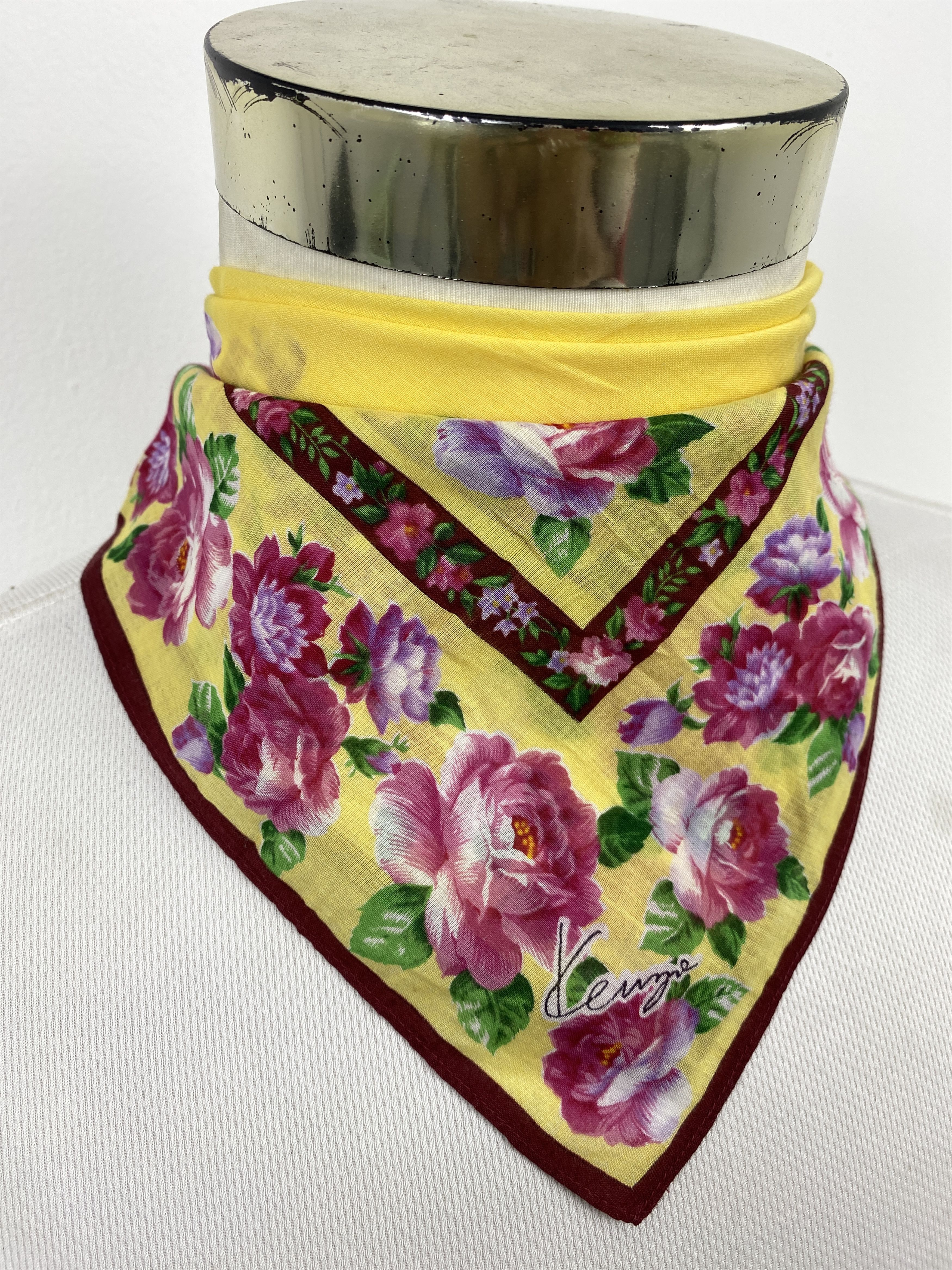 Kenzo Vintage Kenzo Flowers Handkerchief / Neckerchief KT0286 Size ONE SIZE - 2 Thumbnail