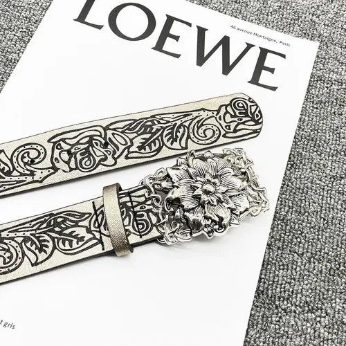 VIBE Rose Pu Leather Belt Belt Size ONE SIZE - 5 Thumbnail