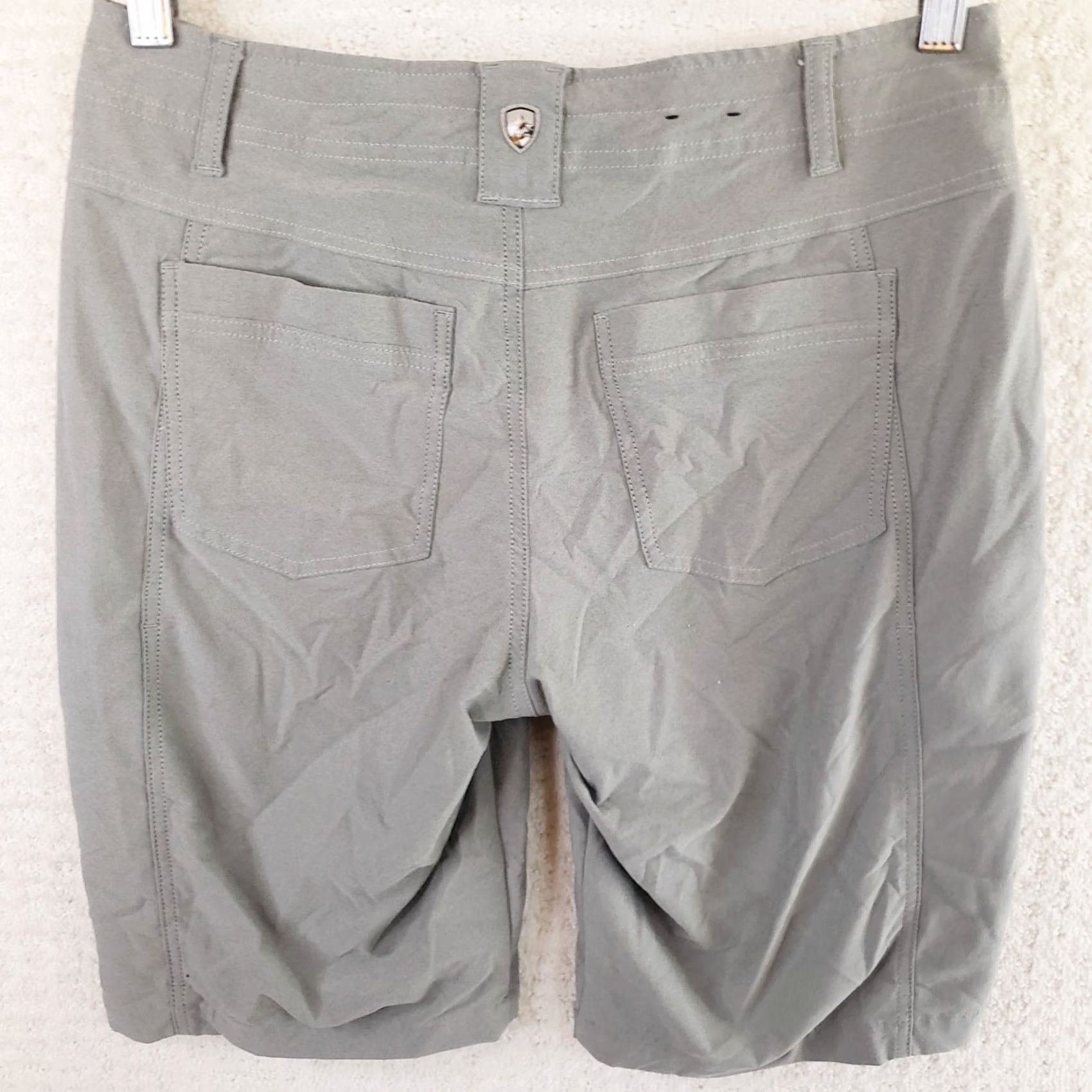 Olive Kuhl Trekr Shorts Women 6 Olive 10"Inseam Hiking Outdoor Regular Rise Mid Zip Button Green Outdoor Activewear Size 30" / US 8 / IT 44 - 7 Thumbnail