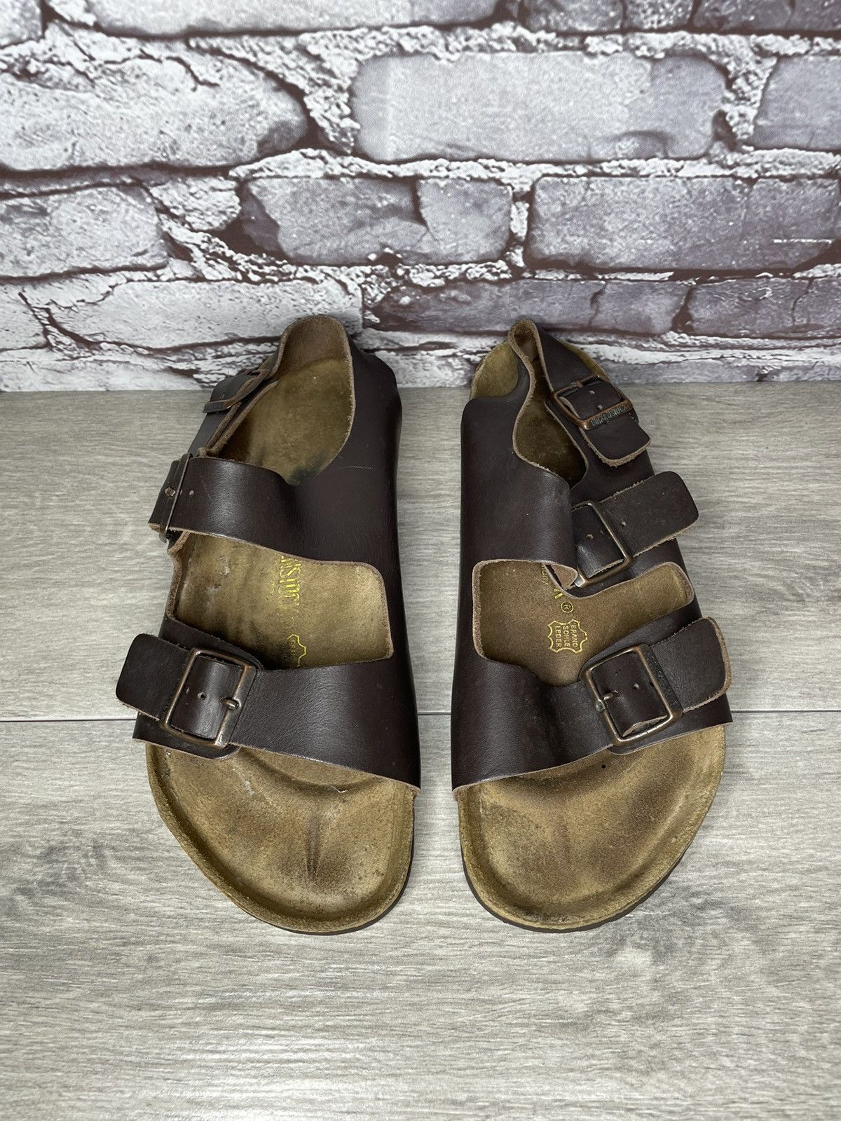 Birkenstock Birkenstock Milano Brown Leather Buckle Sandals Men 43EU Size US 10 / EU 43 - 2 Thumbnail