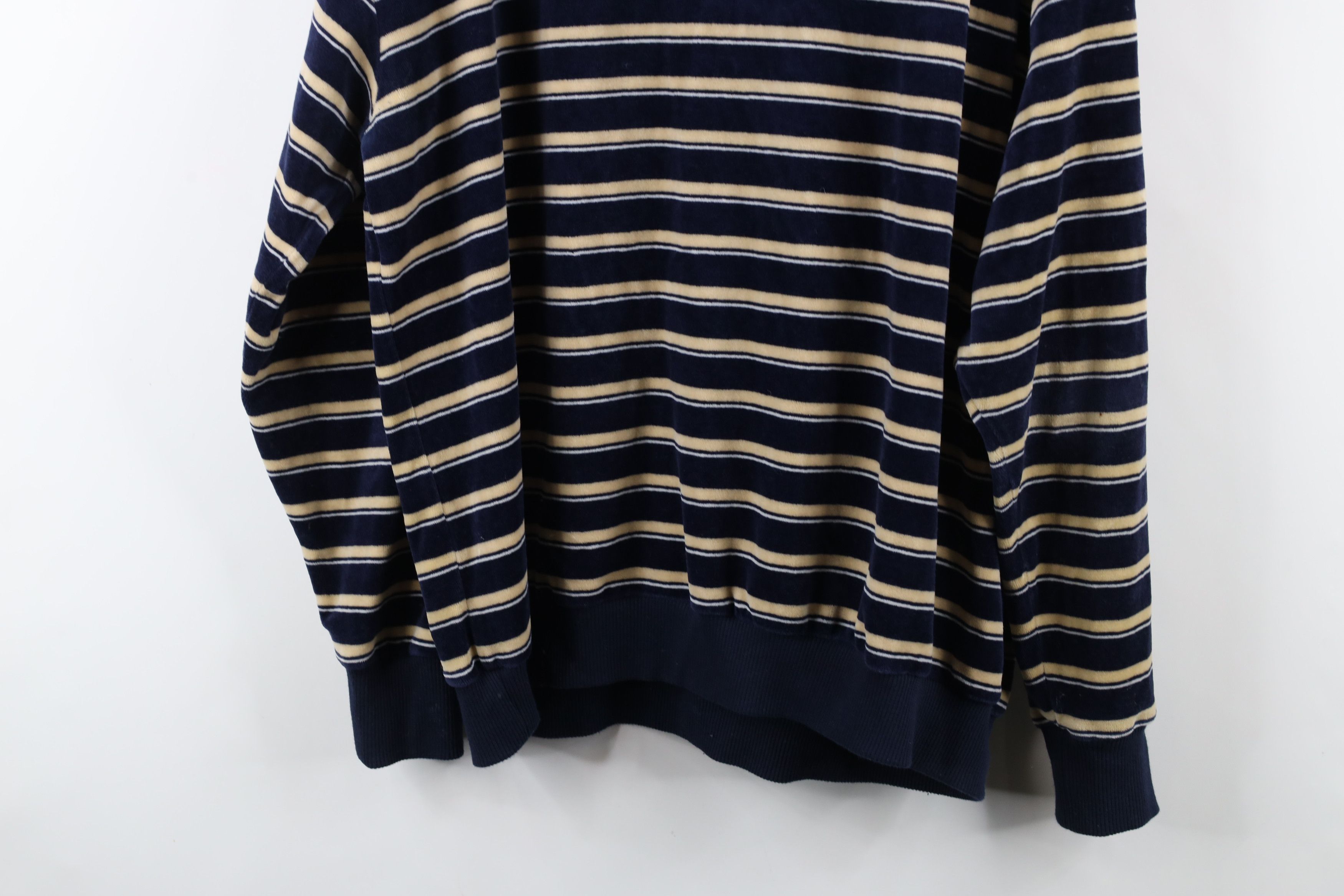 Vintage Vintage 70s Streetwear Block Velour Pullover Polo Shirt Size US L / EU 52-54 / 3 - 9 Thumbnail