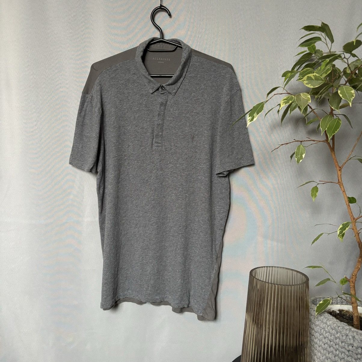 Allsaints Allsaints polo basic cotton streetwear casual grey medium Size US M / EU 48-50 / 2 - 1 Thumbnail