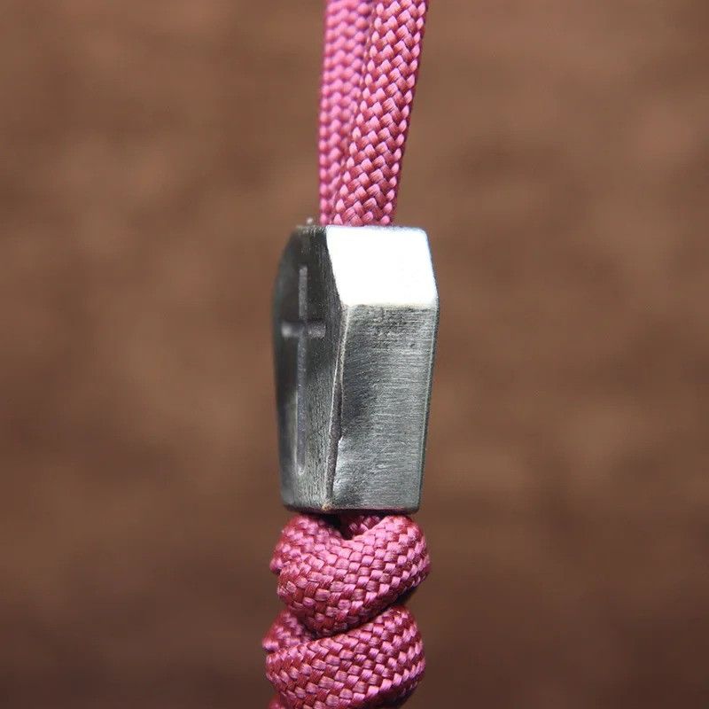 Handmade 2Pcs Cross Tombstone Knife Beads Paracord Bead Zipper Size ONE SIZE - 3 Thumbnail