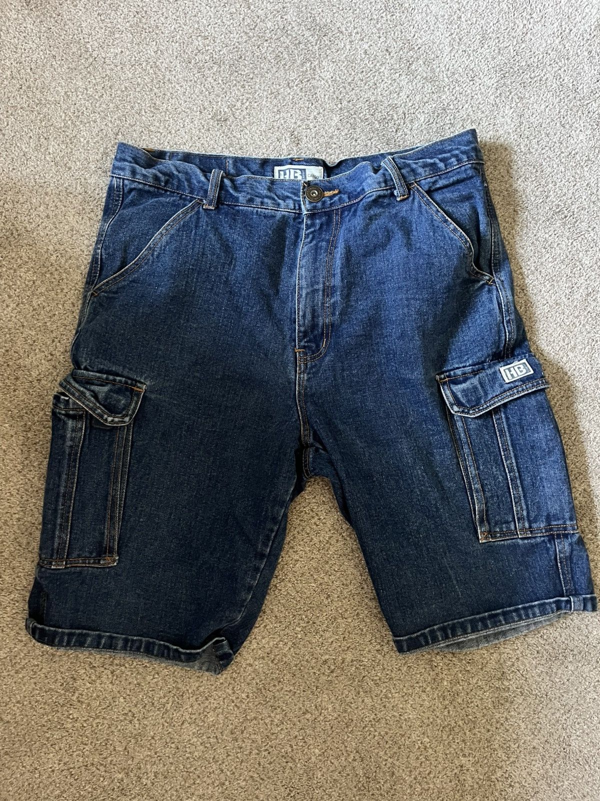 Vintage Cargo Jean Shorts Size US 36 / EU 52 - 1 Thumbnail