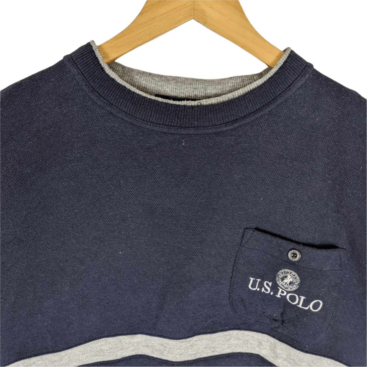 U.S. Polo Assn. × Vintage USPA Rap Hip Hop Style Jumper Sweatshirt Size US L / EU 52-54 / 3 - 3 Thumbnail