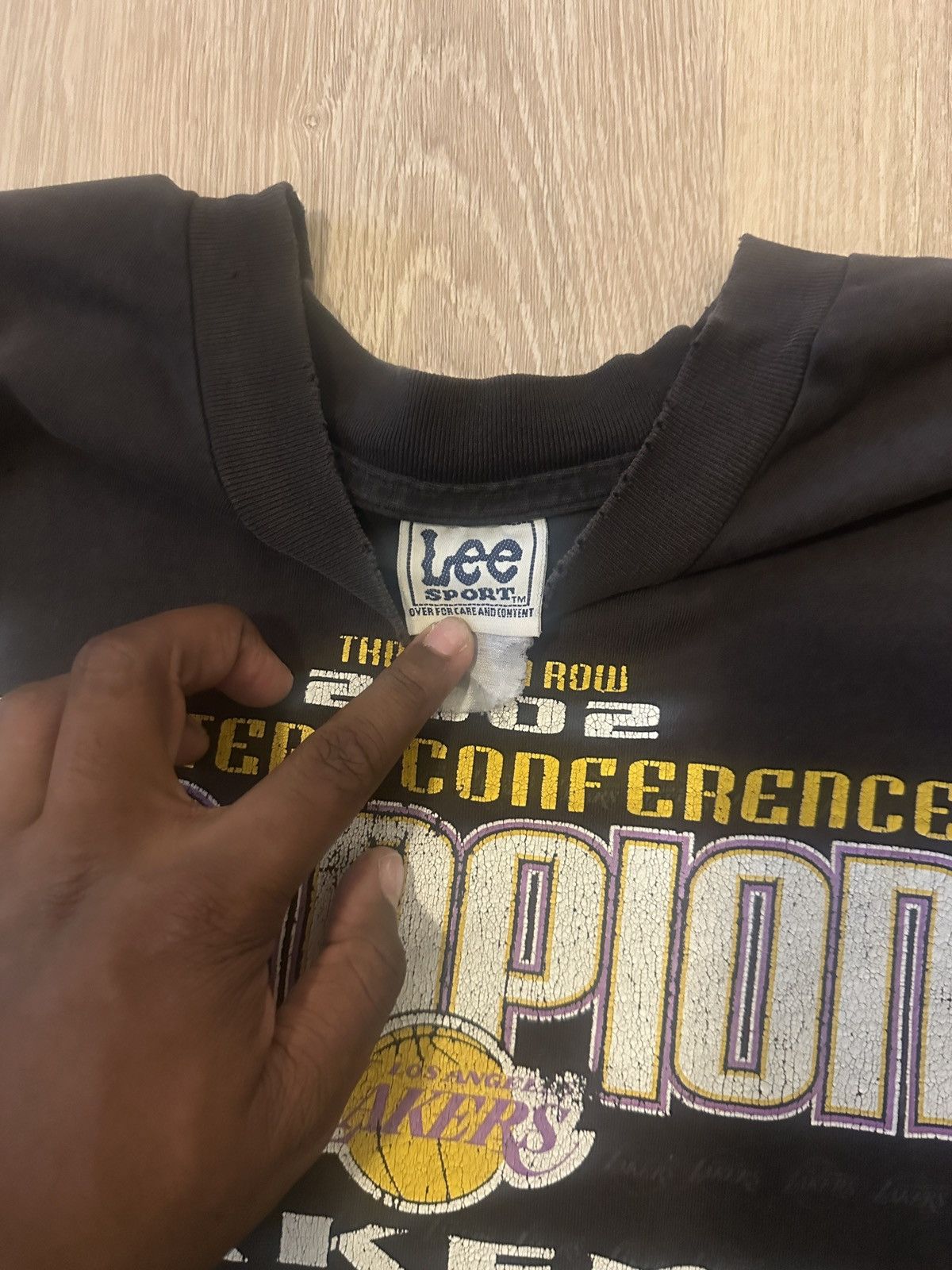 NBA Lakers Western Conference Championship Vintage Tee Size US XXL / EU 58 / 5 - 3 Thumbnail