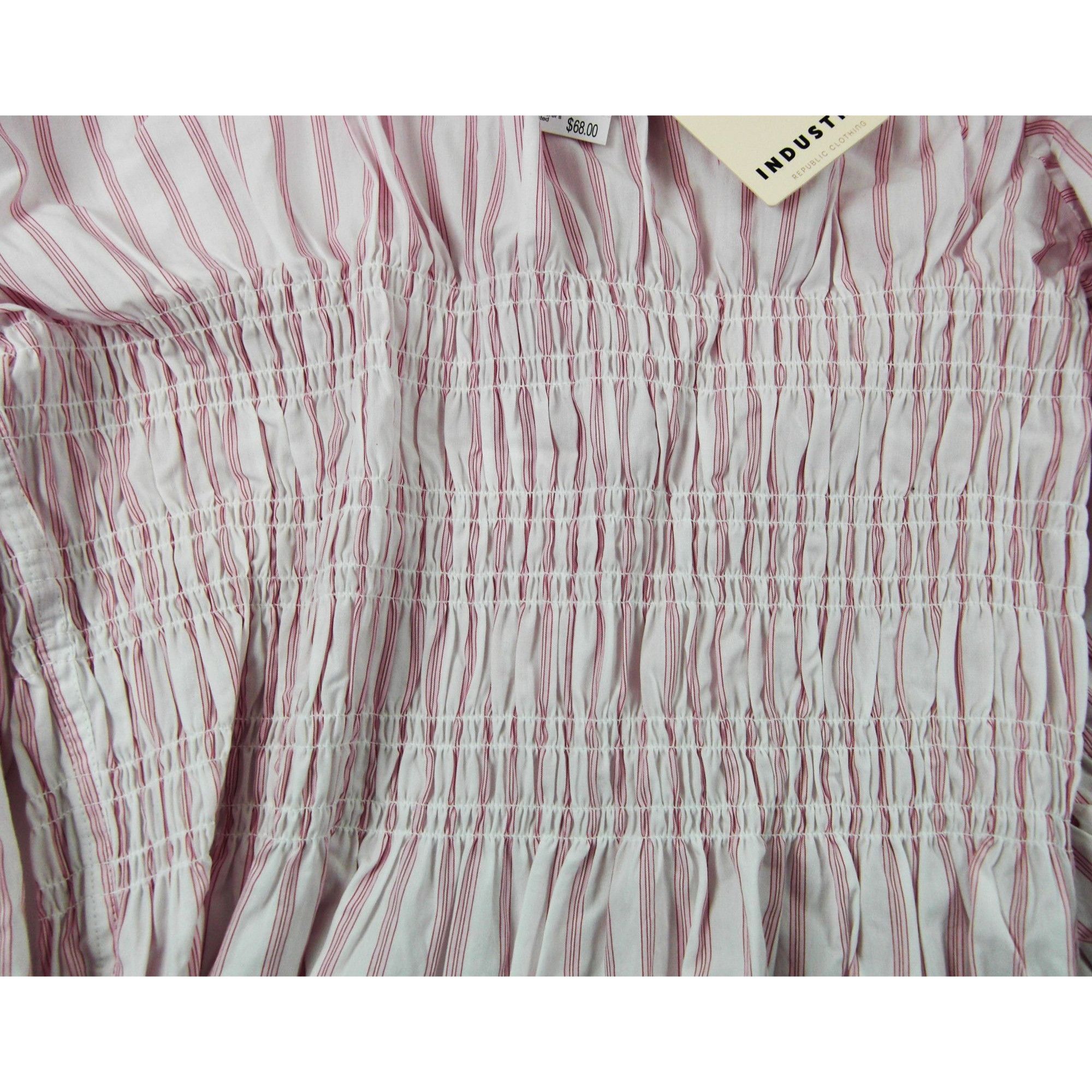 Other Women Blouses Dressy Casual Long Sleeve Top Pink Pin Stripe Size M / US 6-8 / IT 42-44 - 6 Thumbnail