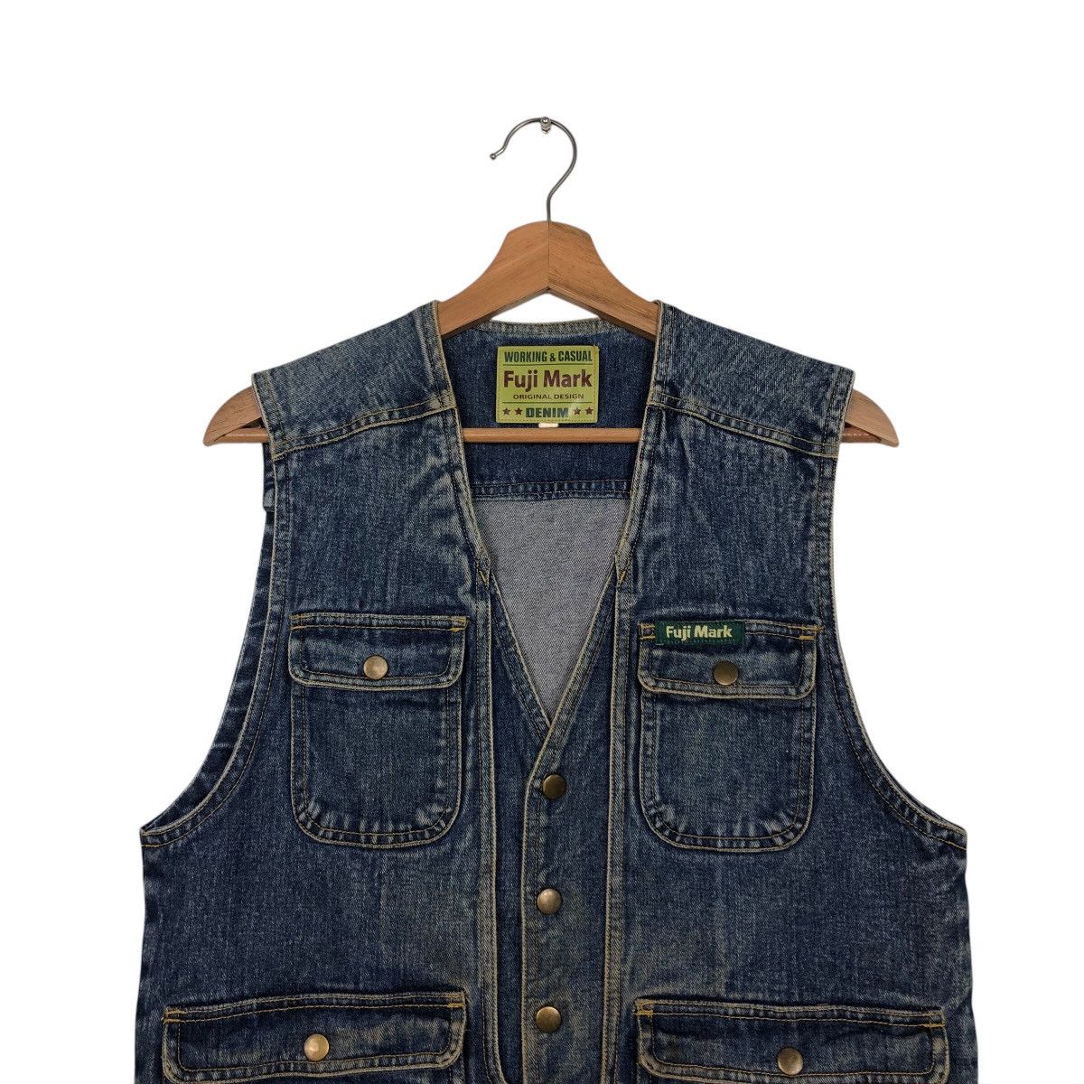 Japanese Brand 📌Vintage Denim Work Jacket Biker Fuji Mark Size US M / EU 48-50 / 2 - 4 Thumbnail