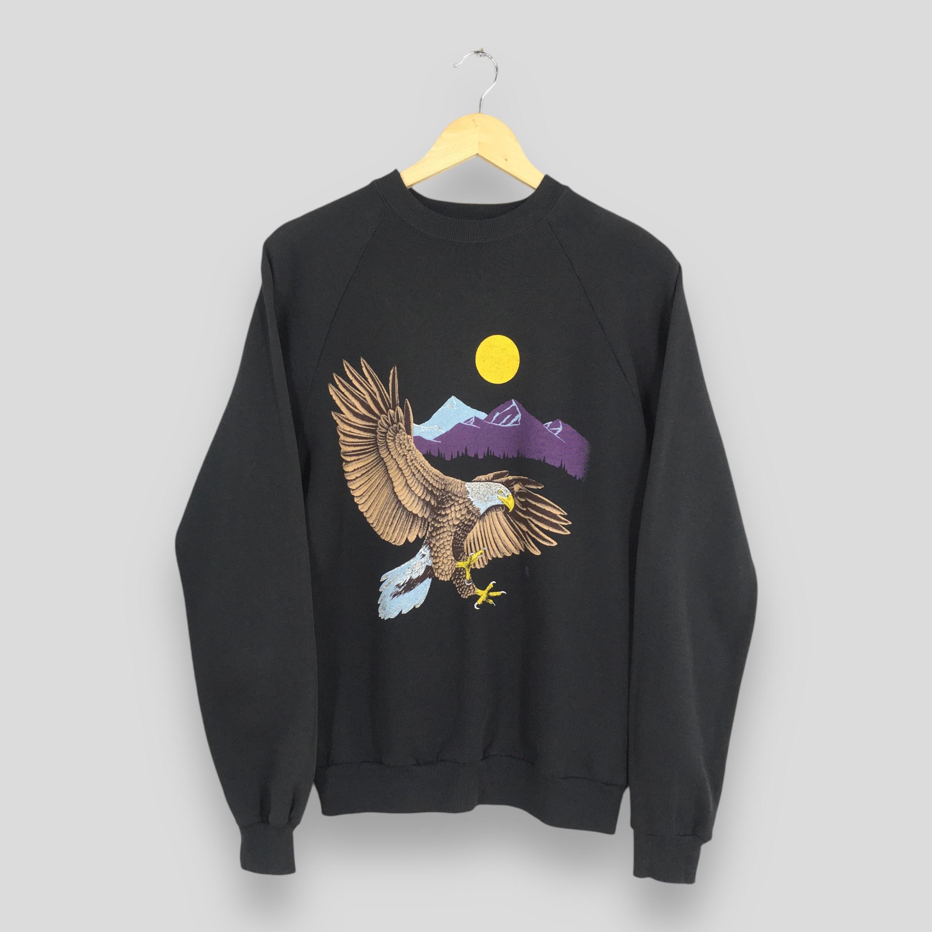Jerzees × Vintage Vintage 90s Jerzees Eagle Wildlife Sweatshirt Medium Size US M / EU 48-50 / 2 - 1 Thumbnail