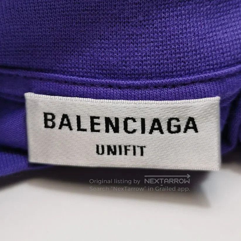 Balenciaga Purple Oversized 'be'be' Graphic T. Size US M / EU 48-50 / 2 - 4 Thumbnail