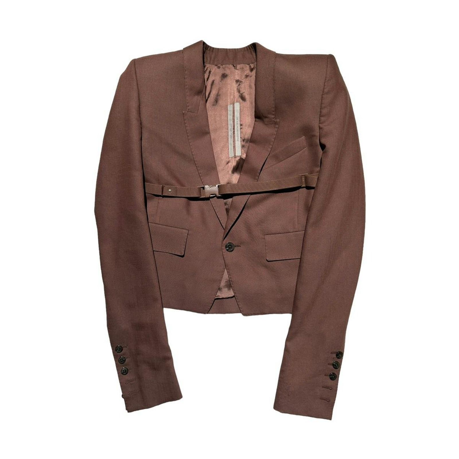Rick Owens Drkshdw $3,150 NWT SS21 Alice bondage blazer Size US XS / EU 42 / 0 - 1 Thumbnail
