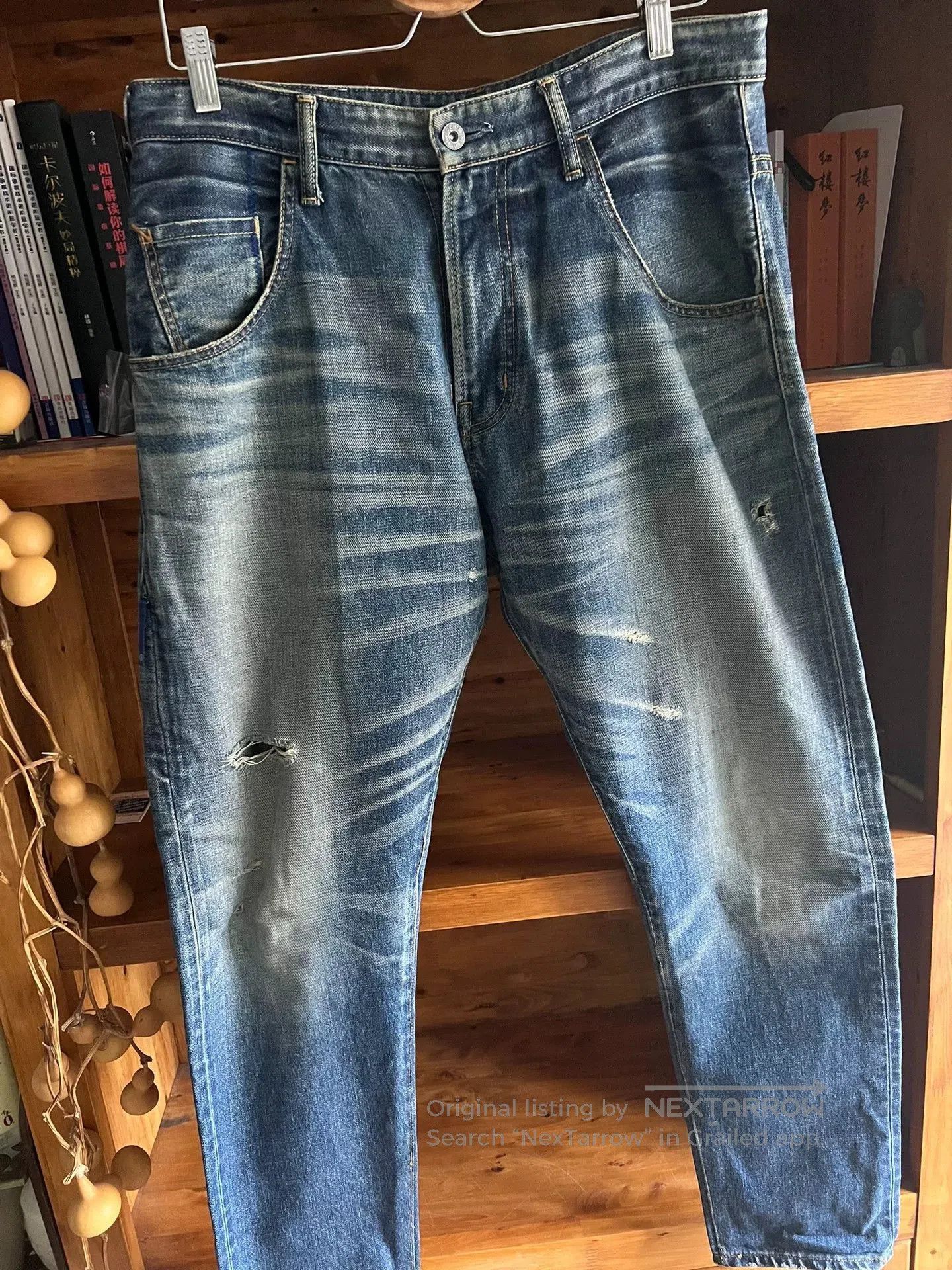 Vanquish vanquish fragment distressed blue denim jeans. Size US 34 / EU 50 - 2 Thumbnail