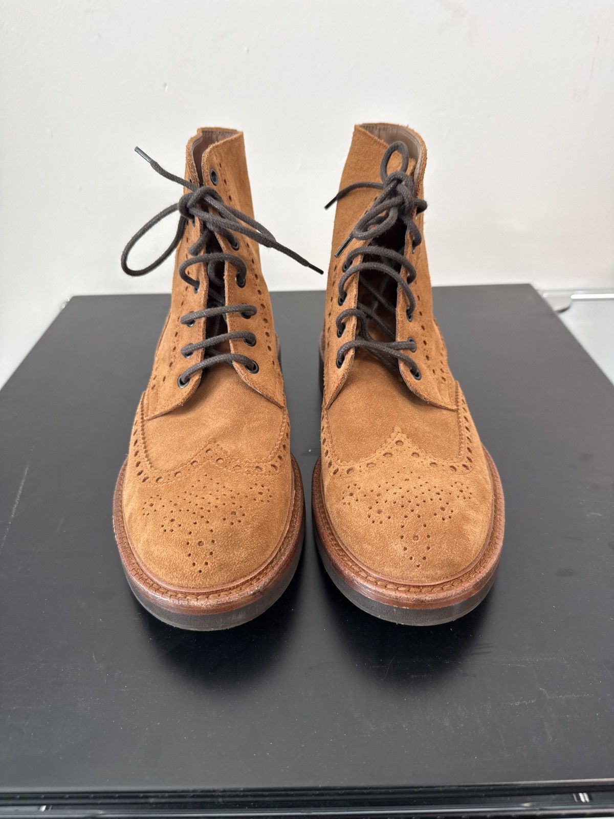 Brunello Cucinelli Brunello Cucinelli Suede Wingtip Brogue Derby Boots Size US 7.5 / EU 40-41 - 1 Thumbnail