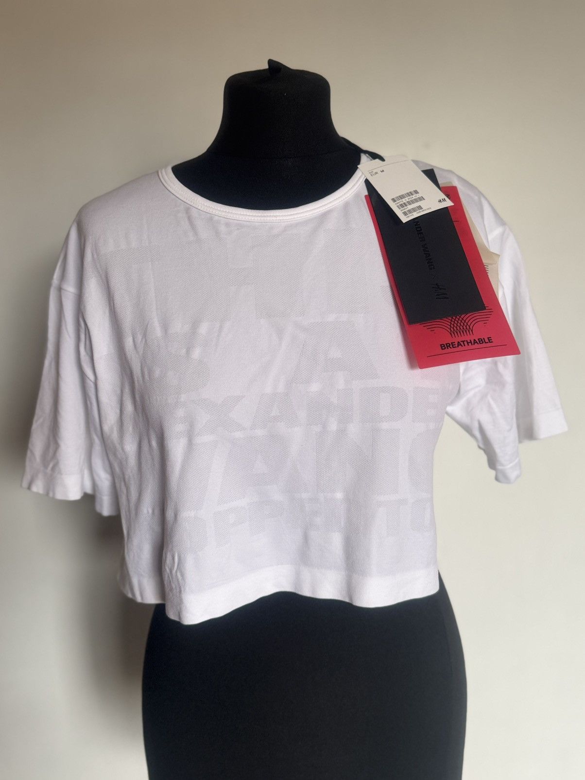 Alexander Wang Alexander Wang X HM stretchy white crop top Size S / US 4 / IT 40 - 1 Thumbnail