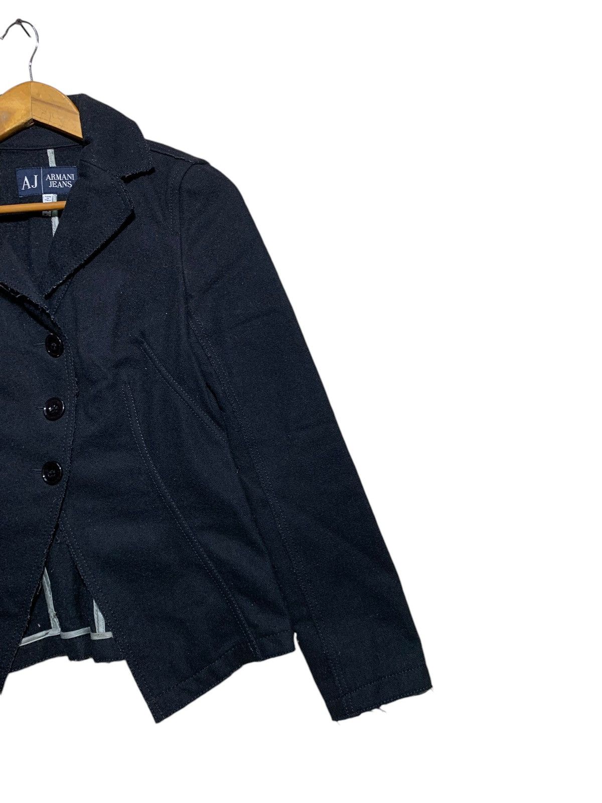 Armani × Armani Collezioni 🔥ARMANI JEANS WOOL JACKETS BLACK Size M / US 6-8 / IT 42-44 - 3 Thumbnail