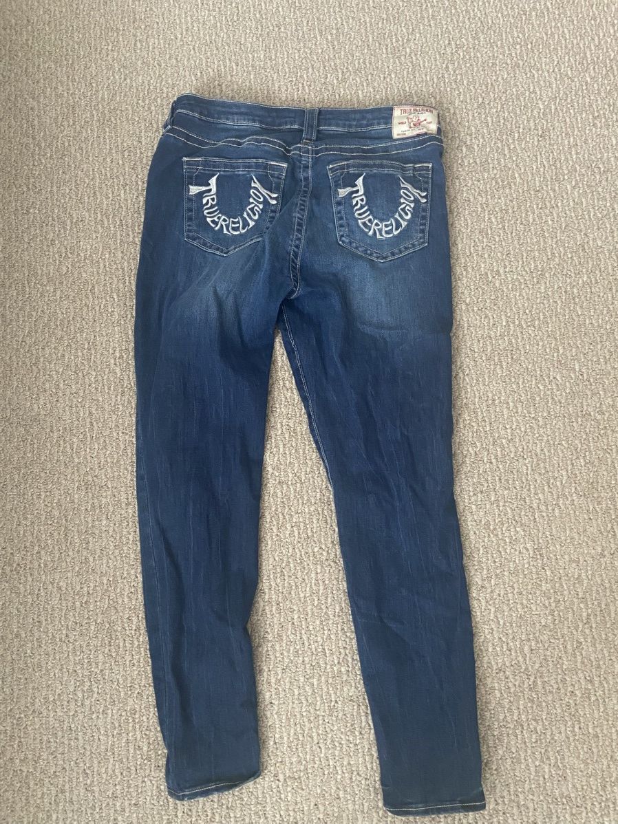 True Religion True Religion Writing Logo Jeans Size US 34 / EU 50 - 1 Thumbnail
