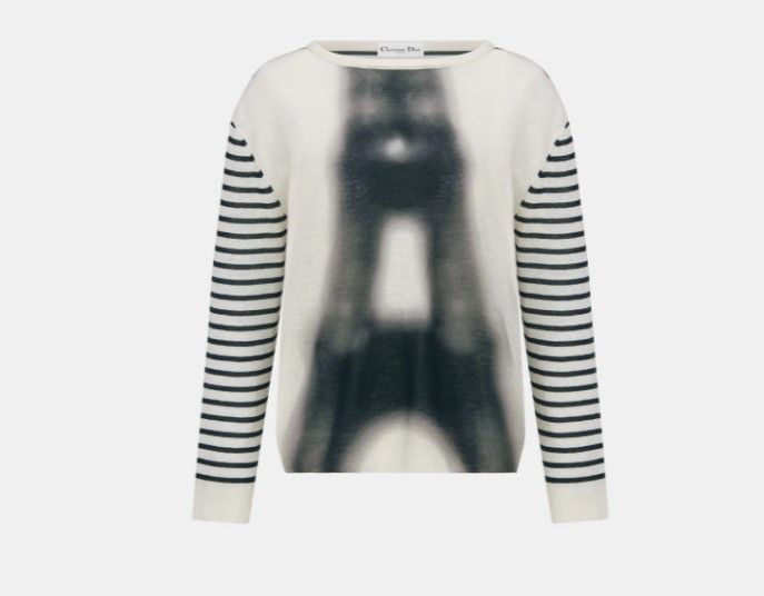 o1w1db10425 424S67A Sweater in White & Black