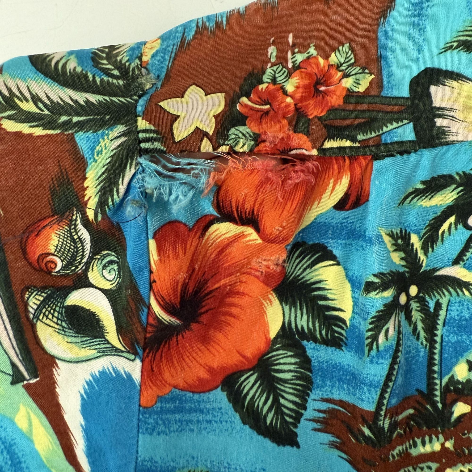 Other 2 pc LOT Vtg Wedding FIGHTING SAVAGES Floral Hawaiian Shirts Size US S / EU 44-46 / 1 - 12 Thumbnail