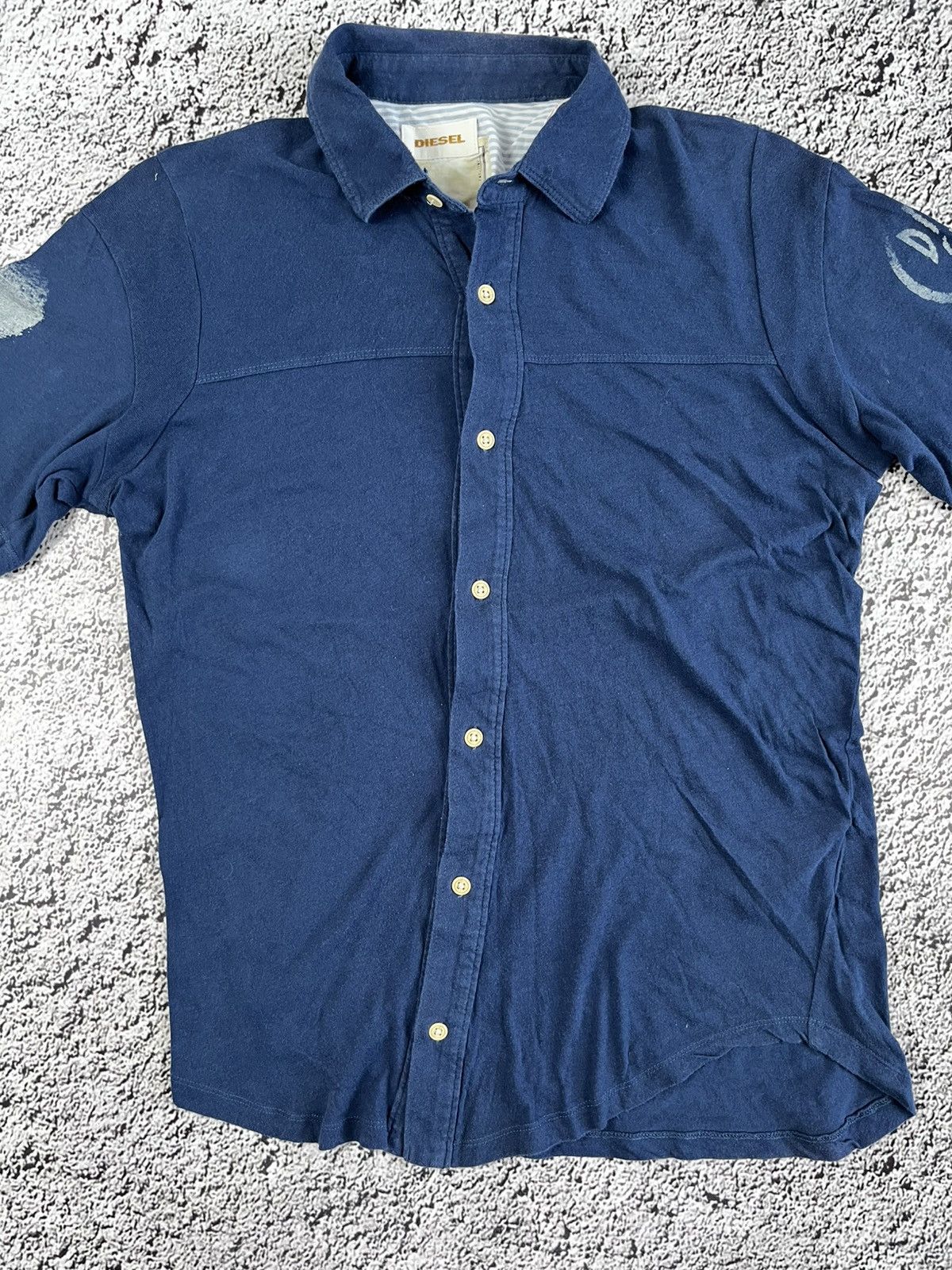 Diesel Vintage Y2K Diesel logo assymetric polo streetwear size S Size US S / EU 44-46 / 1 - 3 Thumbnail